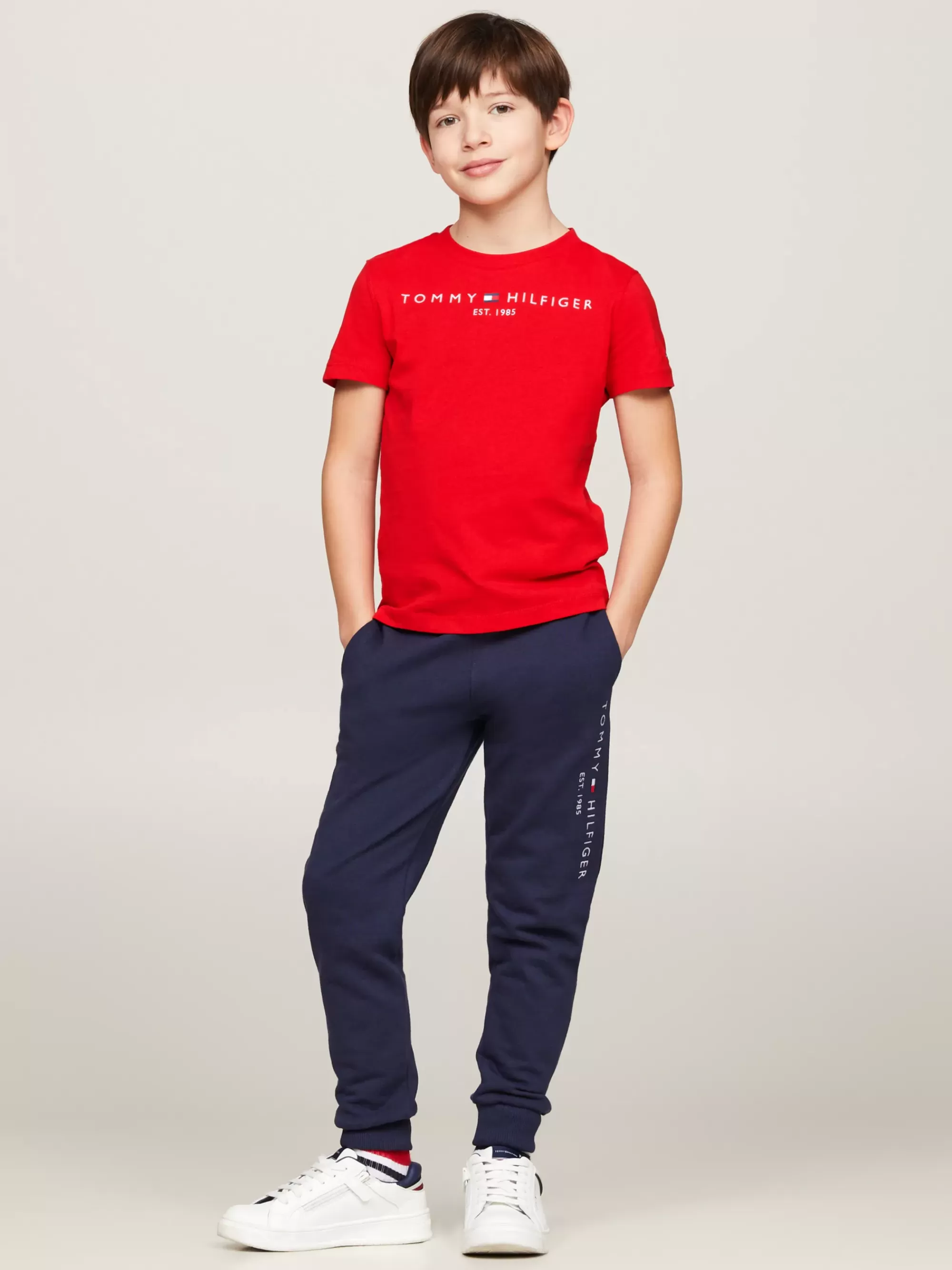Tops & T-Shirts | T-Shirts & Polo's*Tommy Hilfiger Essential T-shirt Van Biologisch Katoen DEEP CRIMSON