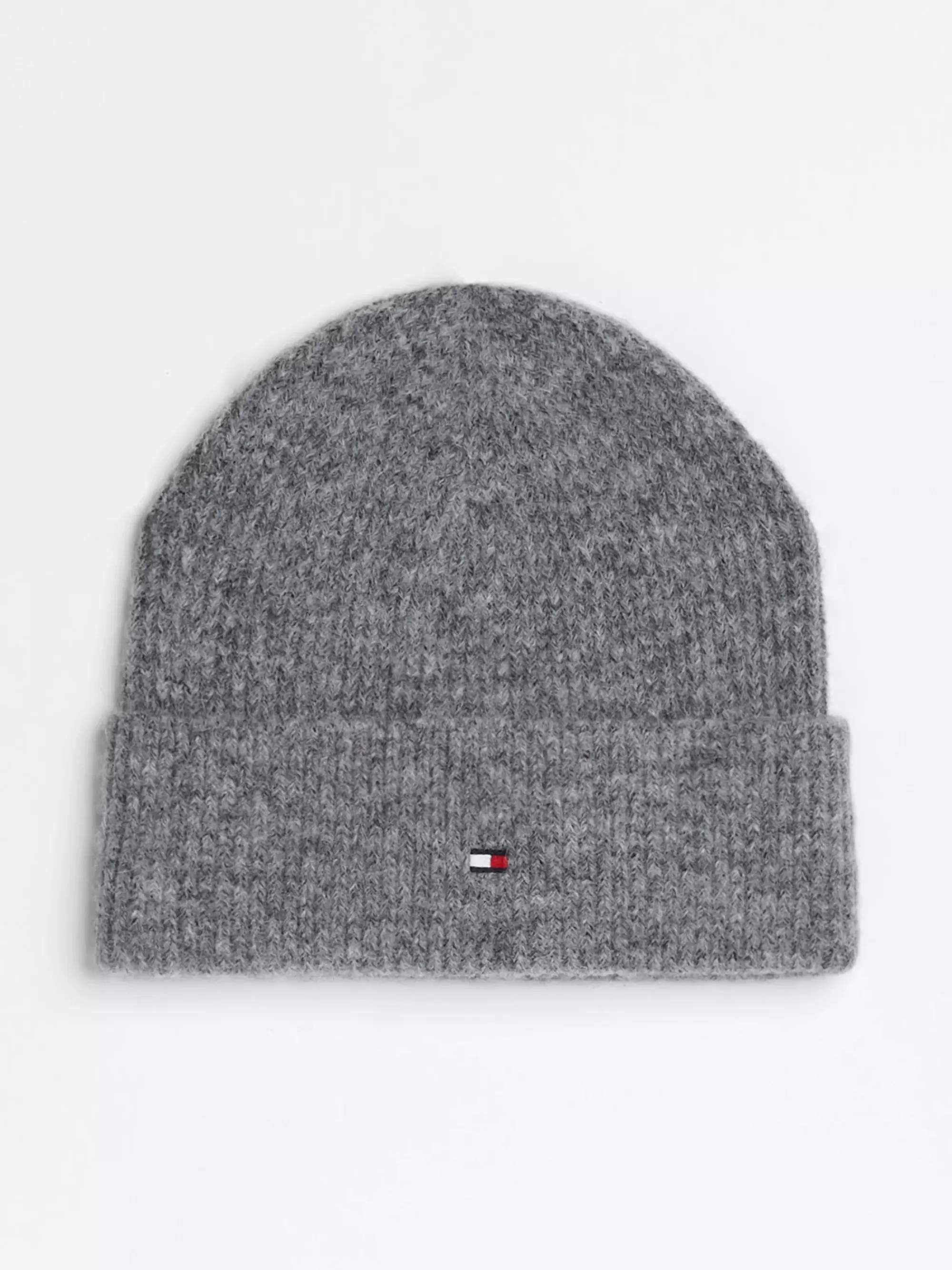 Mutsen | Mutsen & Sjaals*Tommy Hilfiger Essential Zachte Beanie Met Vlag MID GREY MELANGE