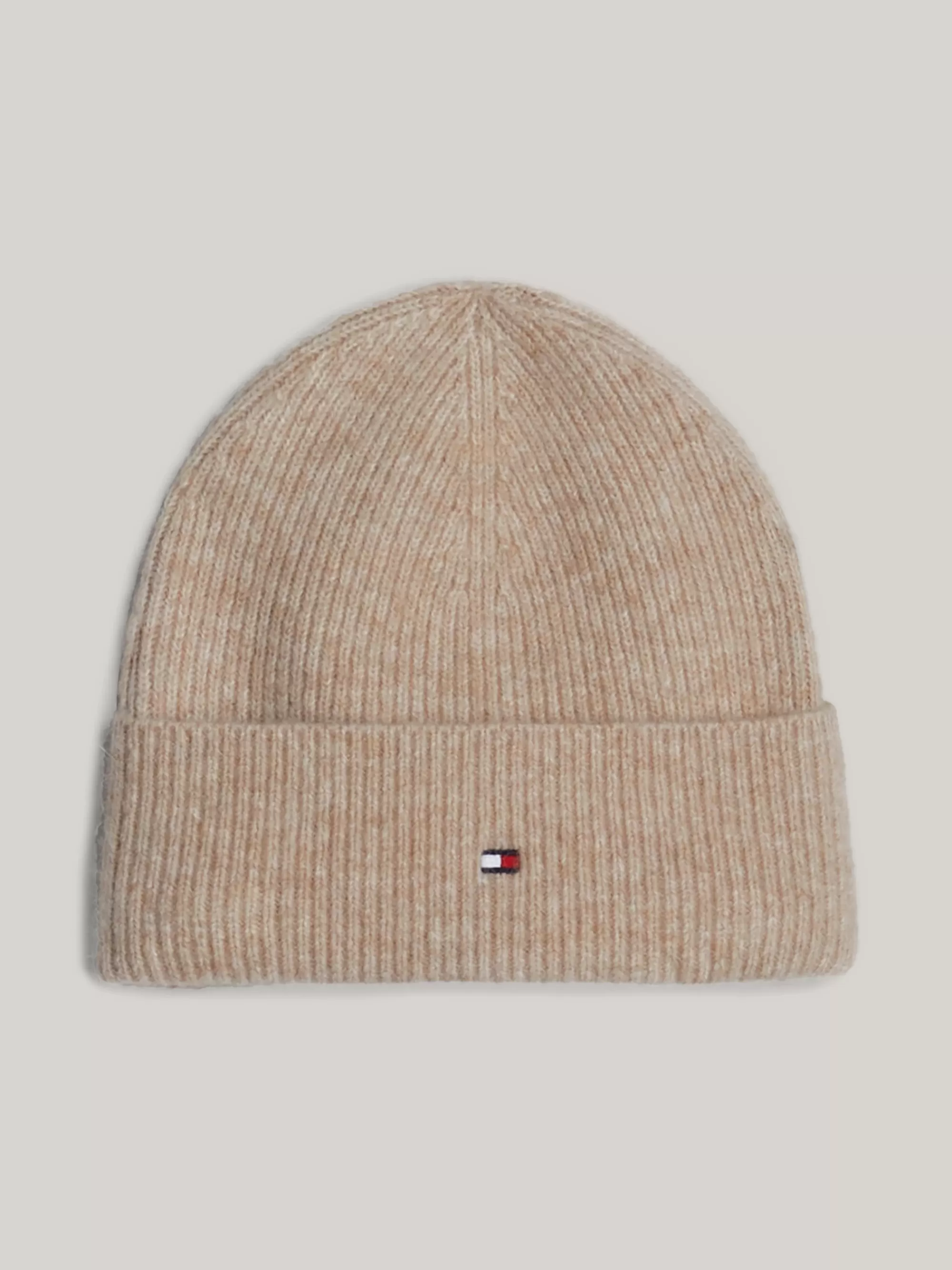 Mutsen & Sjaals | Mutsen*Tommy Hilfiger Essential Zachte Beanie Met Vlag BEIGE