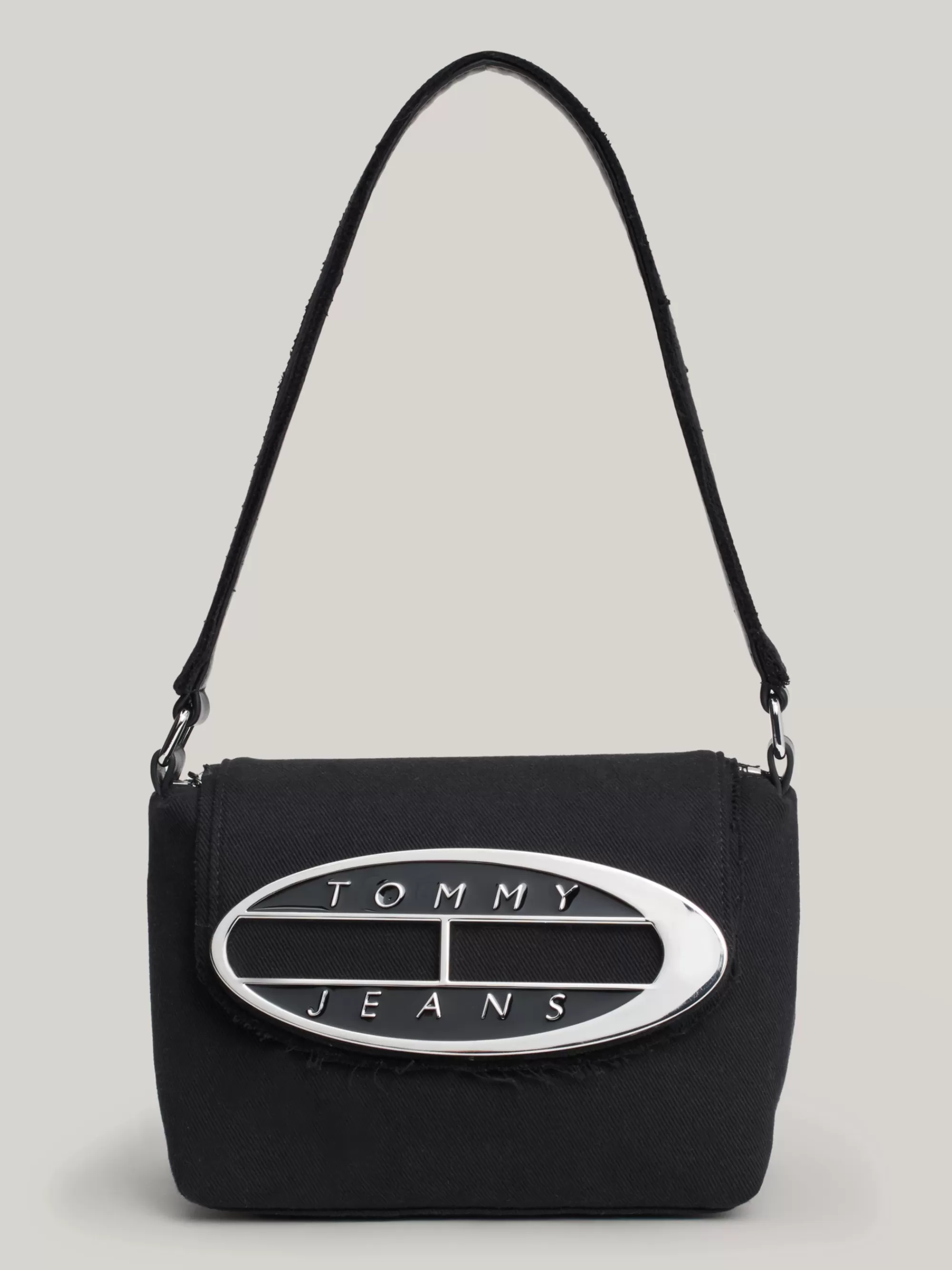 Schoudertassen*Tommy Hilfiger Exclusive Denim Schoudertas Met Origin-logo BLACK