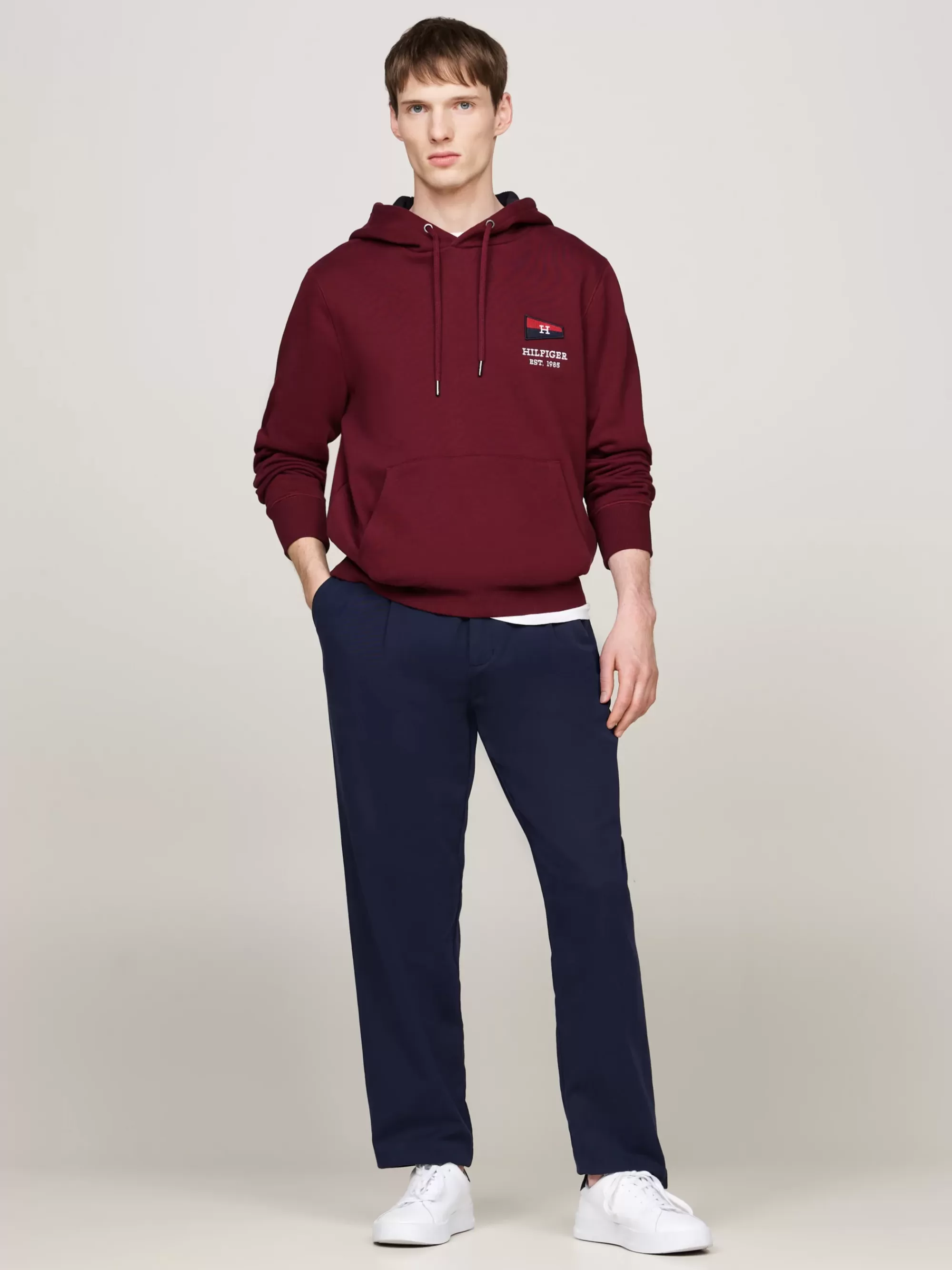 Sweatshirts & Hoodies*Tommy Hilfiger Exclusive Hilfiger Flag Hoodie DEEP ROUGE