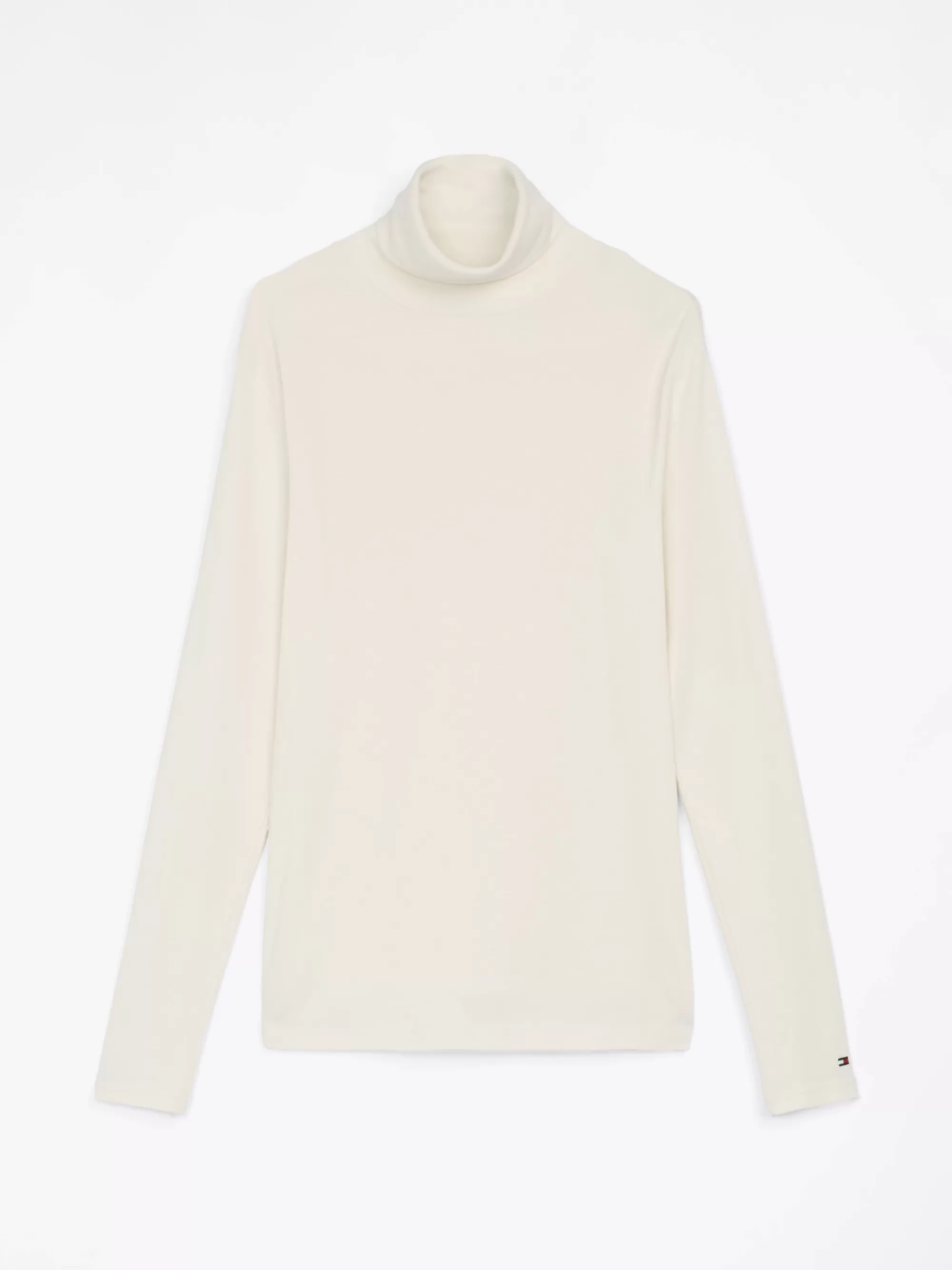 T-Shirts*Tommy Hilfiger Extra Slim Fit Longsleeve T-shirt Met Col IVORY PETAL