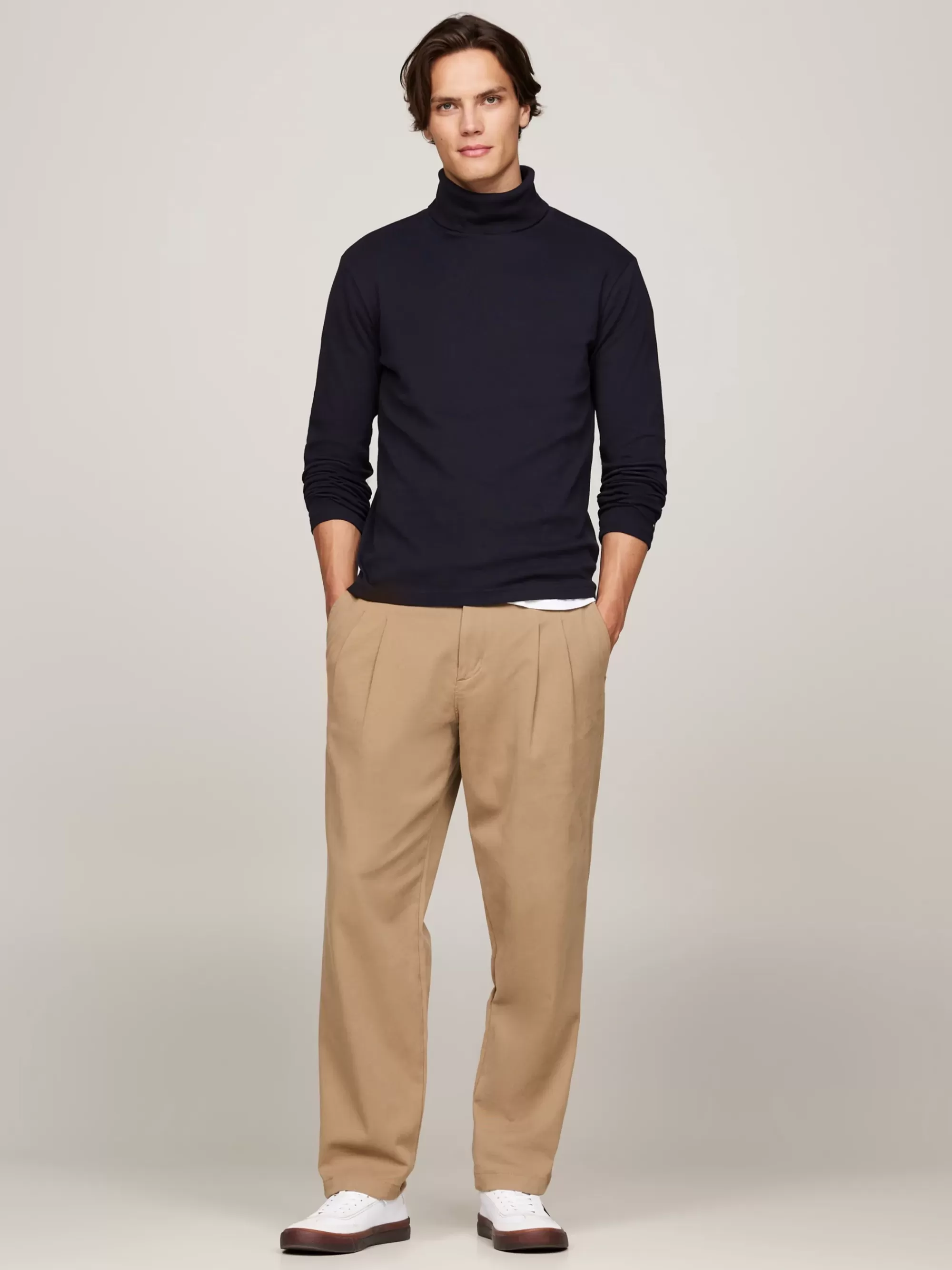 T-Shirts*Tommy Hilfiger Extra Slim Fit Longsleeve T-shirt Met Col DESERT SKY