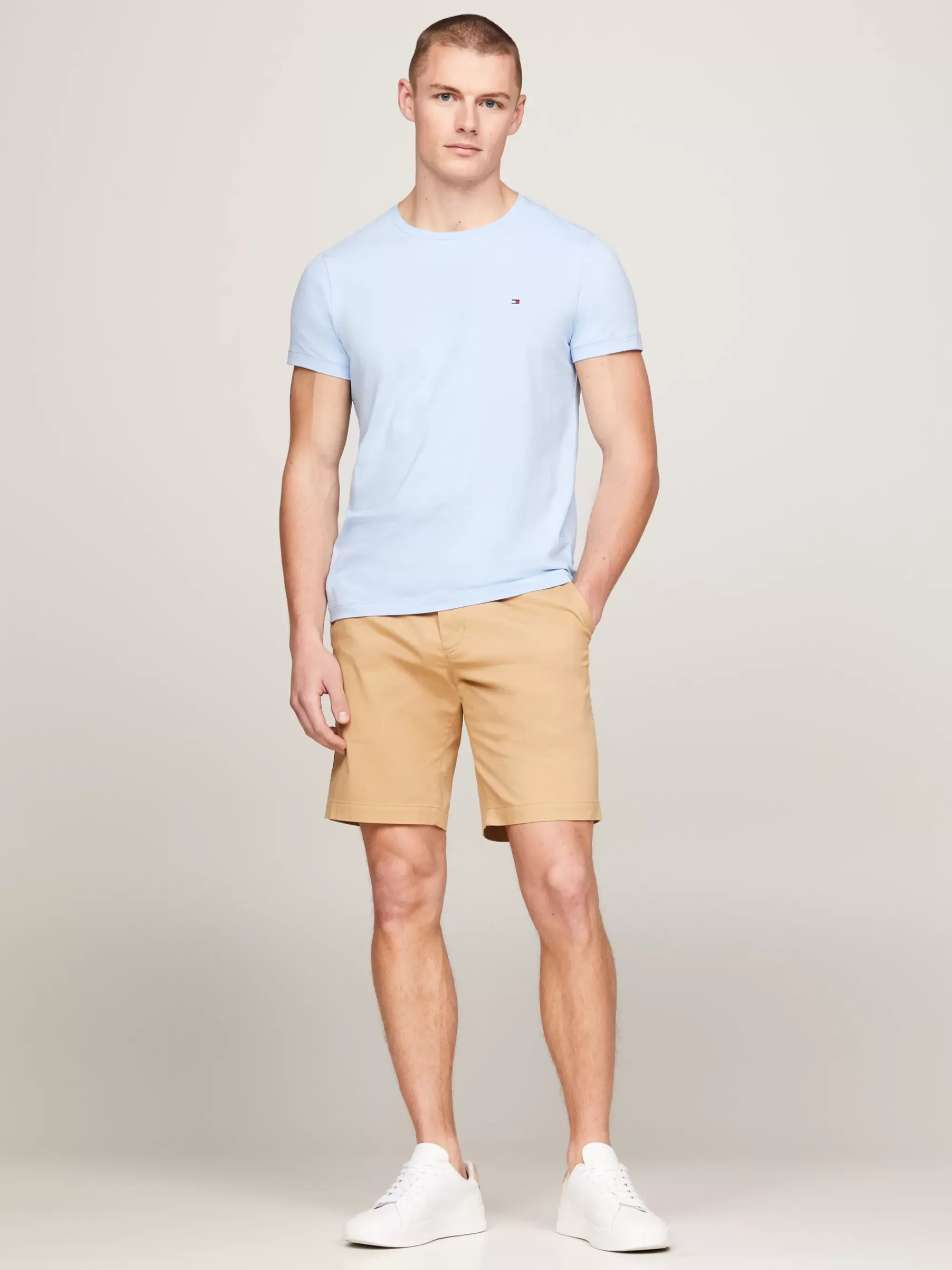 T-Shirts*Tommy Hilfiger Extra Slim Fit T-shirt Met Stretch VESSEL BLUE