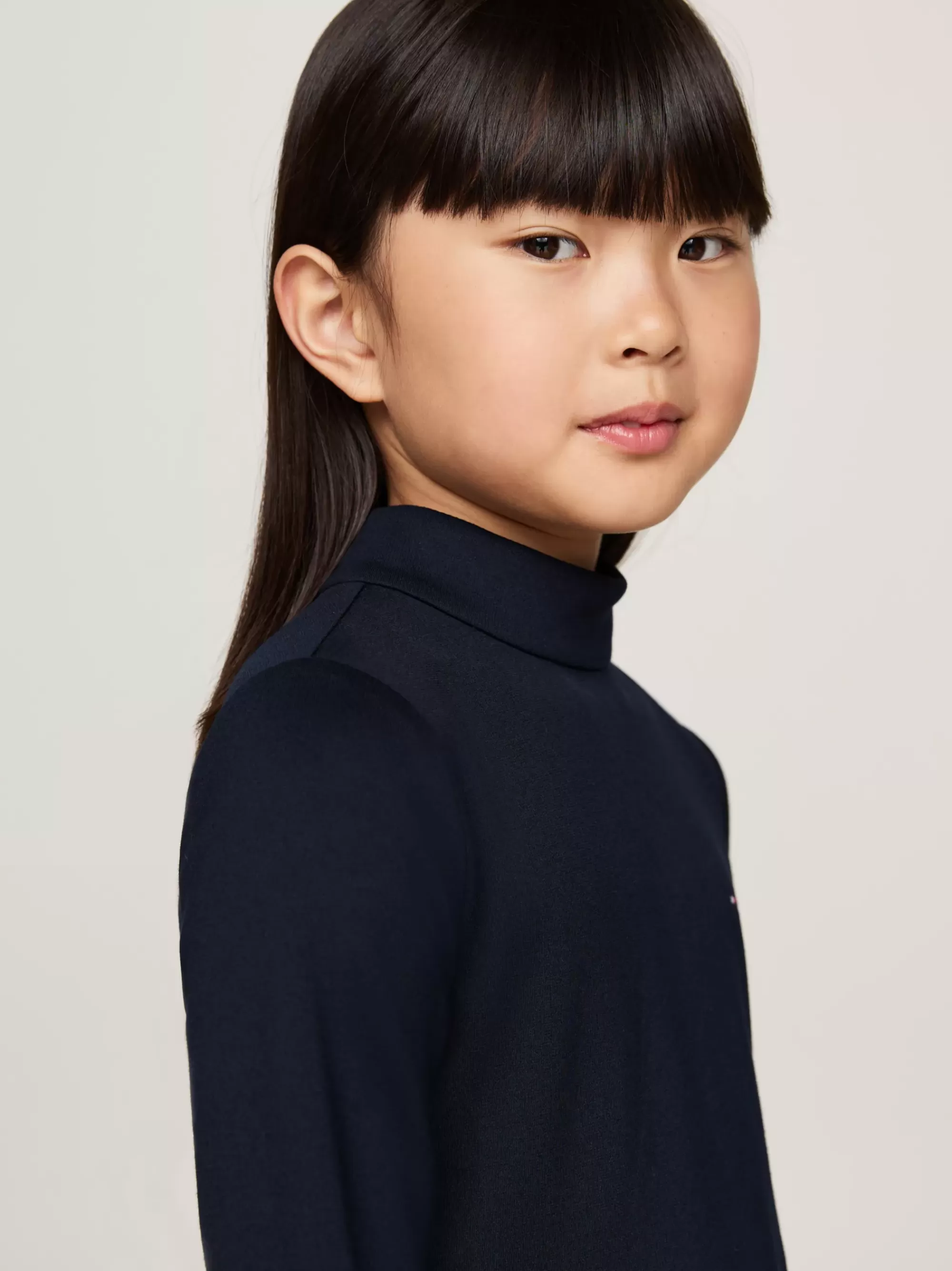 Jurken*Tommy Hilfiger Extra Slim Jurk Met Ceintuur En Lange Mouwen DESERT SKY