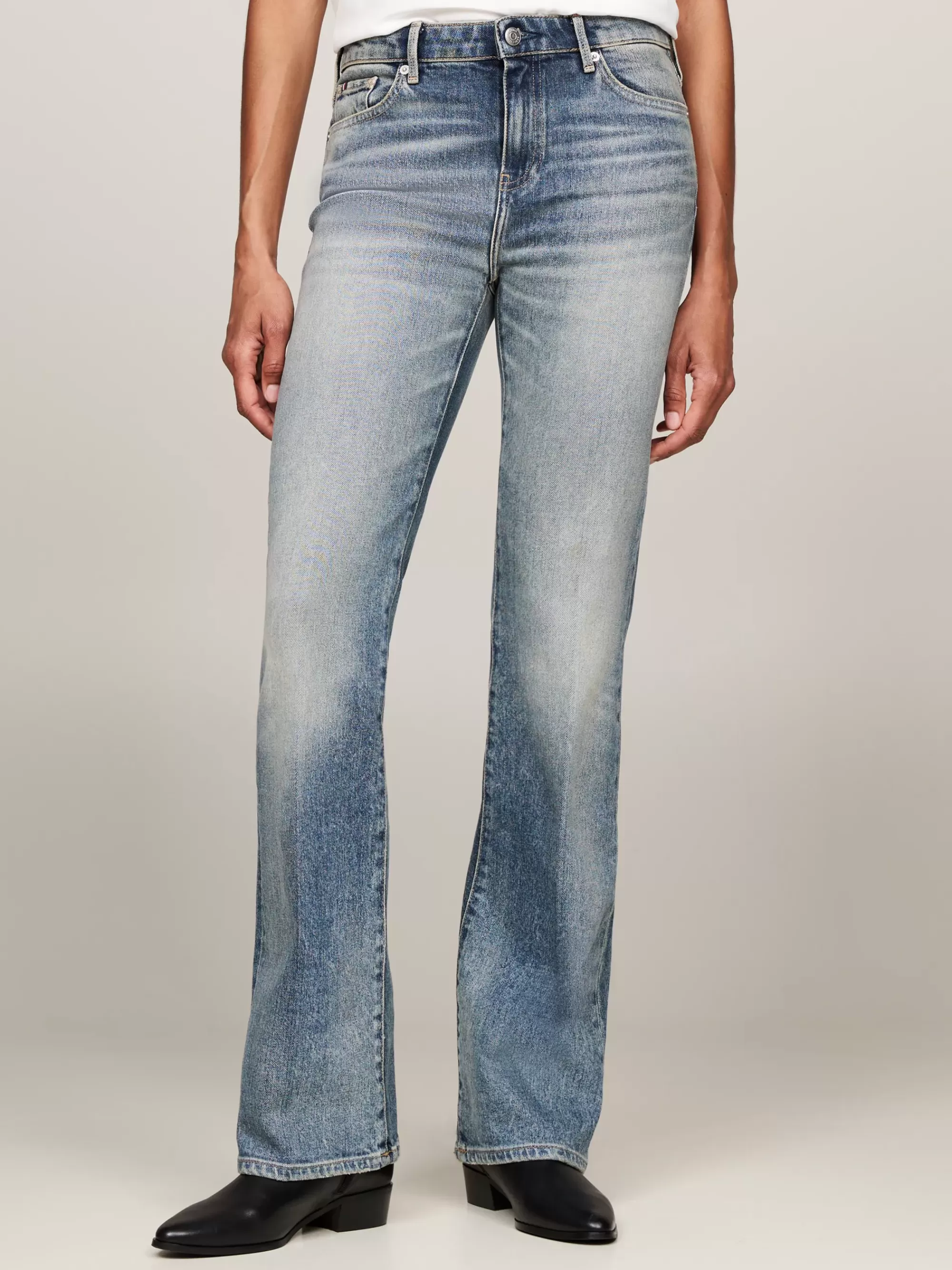 Jeans*Tommy Hilfiger Faded Medium Rise Bootcut Jeans MEG