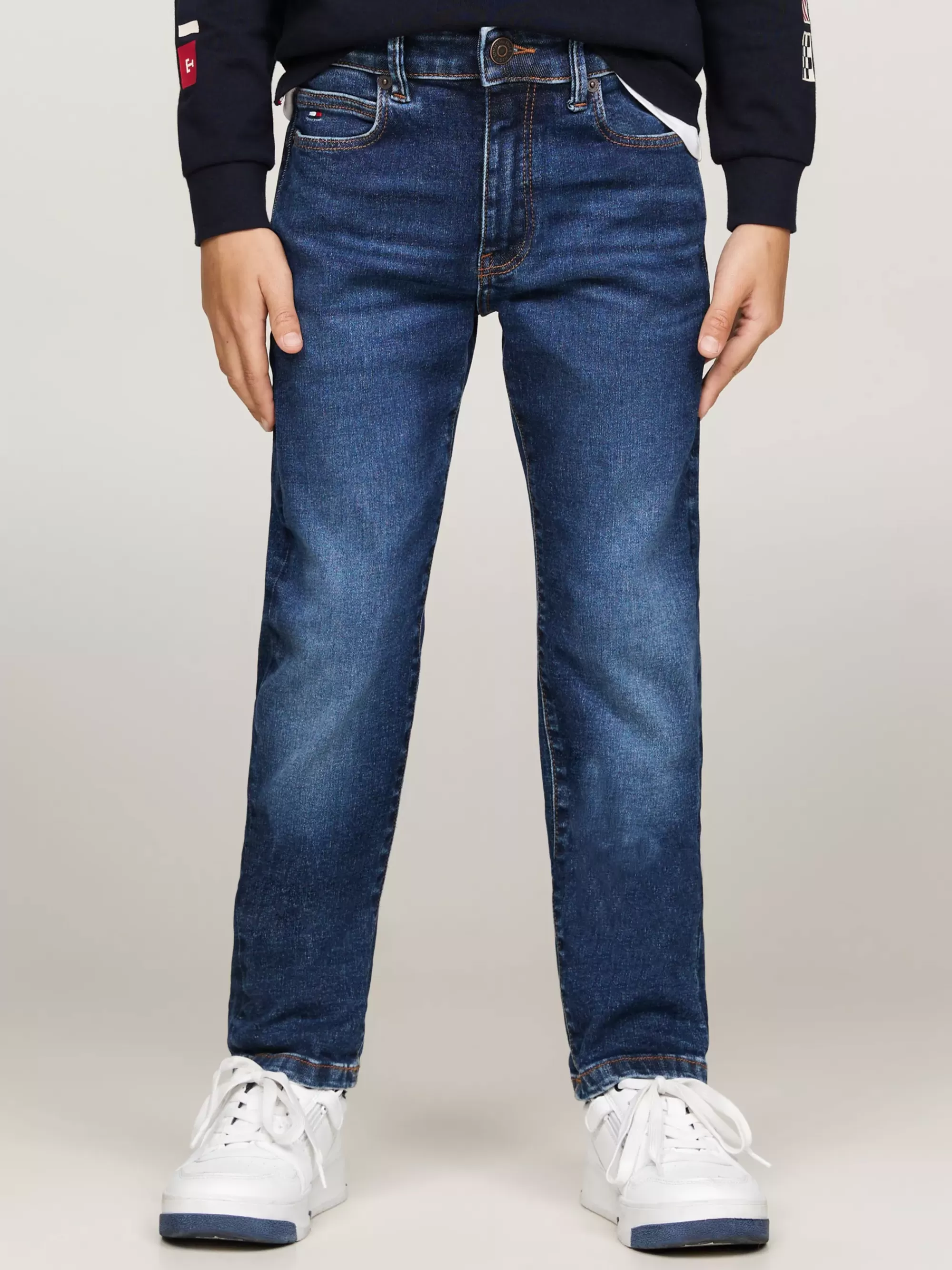 Jeans*Tommy Hilfiger Faded Straight Jeans Met Medium Wassing AUTHENTICSTRETCH