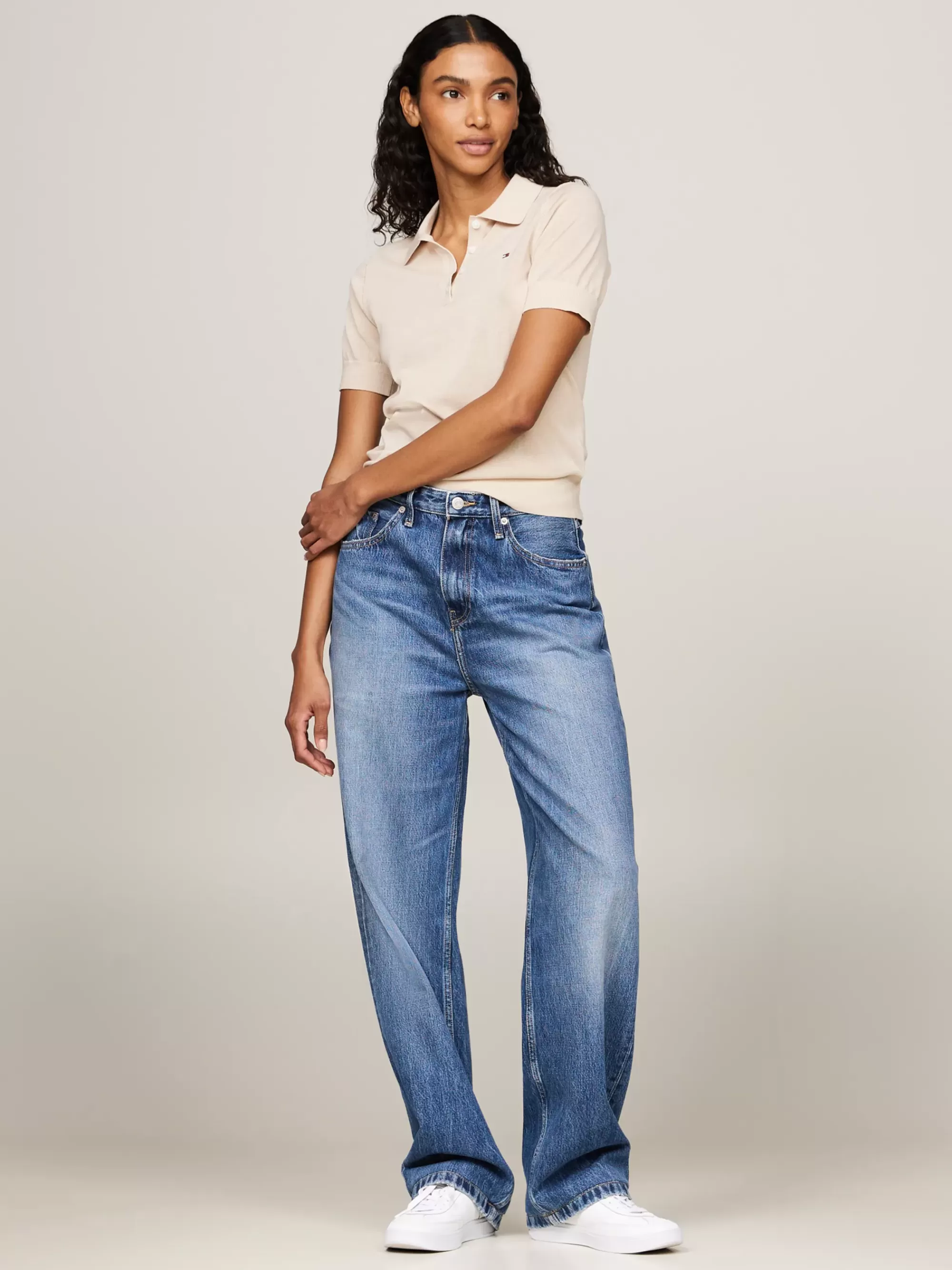 Truien | Truien & Vesten*Tommy Hilfiger Fijngebreide Regular Fit Polo CLASSIC BEIGE