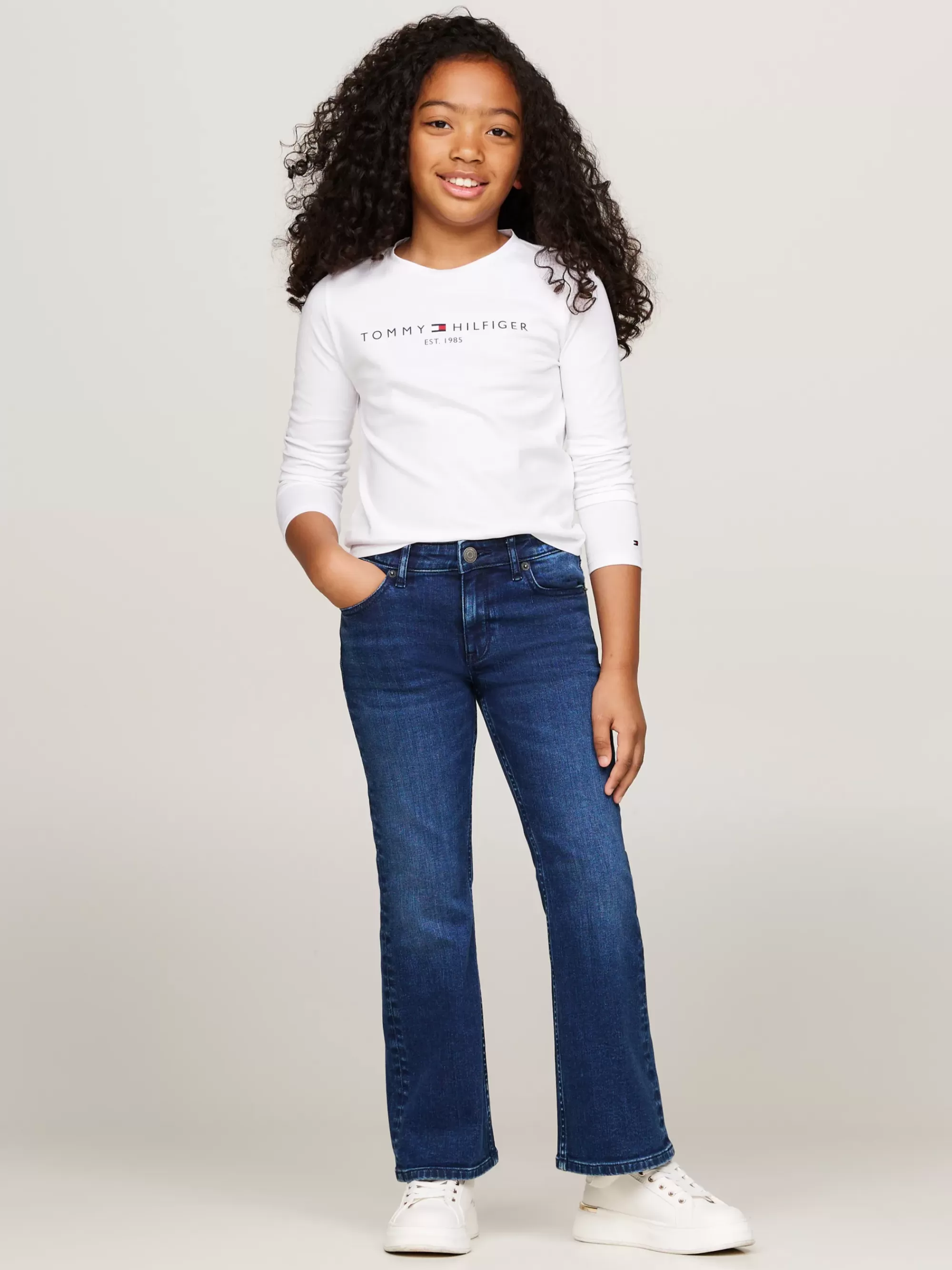 Jeans*Tommy Hilfiger Flared Jeans Met Fading CORALBLUE