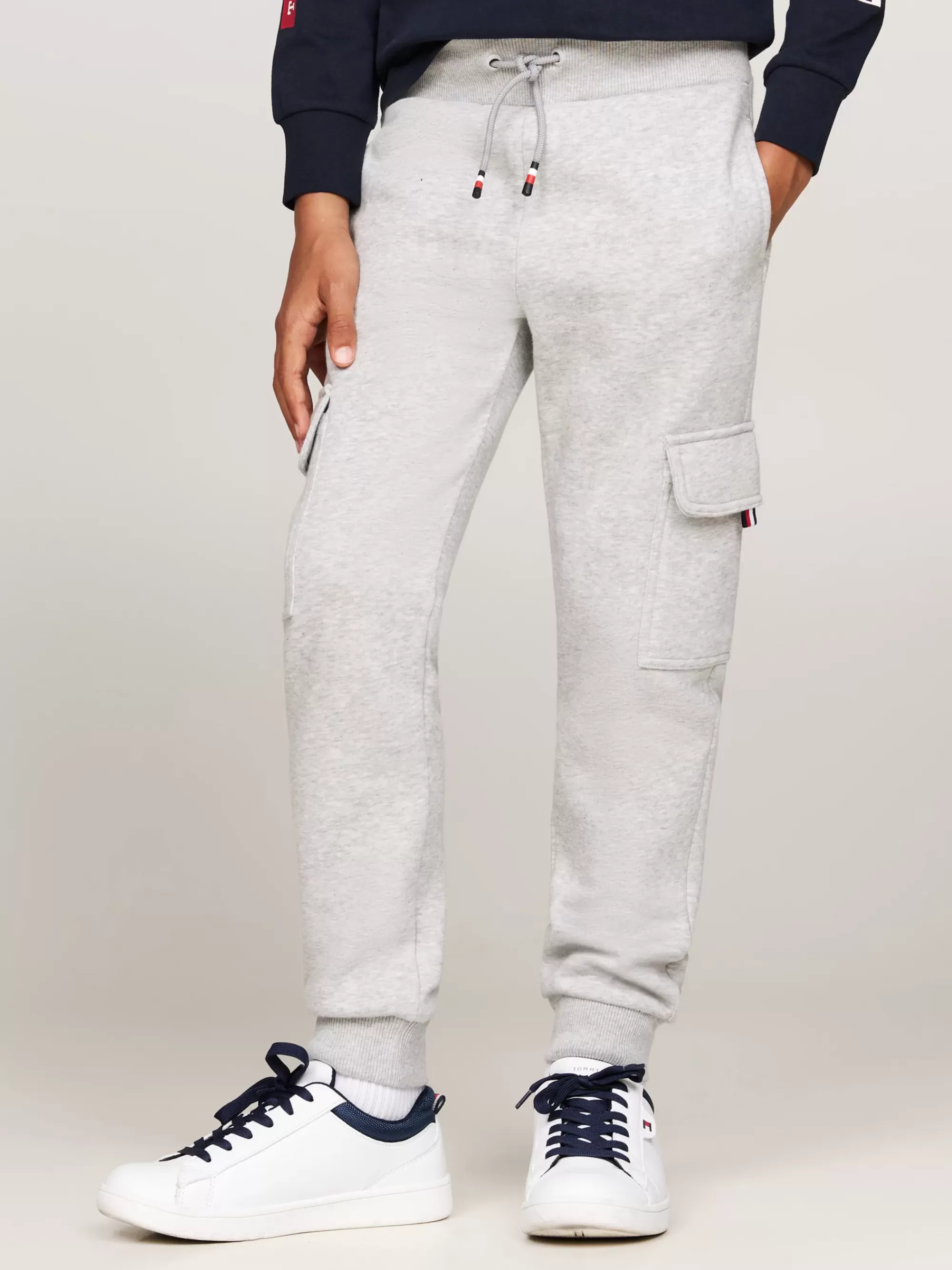 Broeken & Korte Broeken*Tommy Hilfiger Fleece Cargojogger LIGHT GREY HEATHER