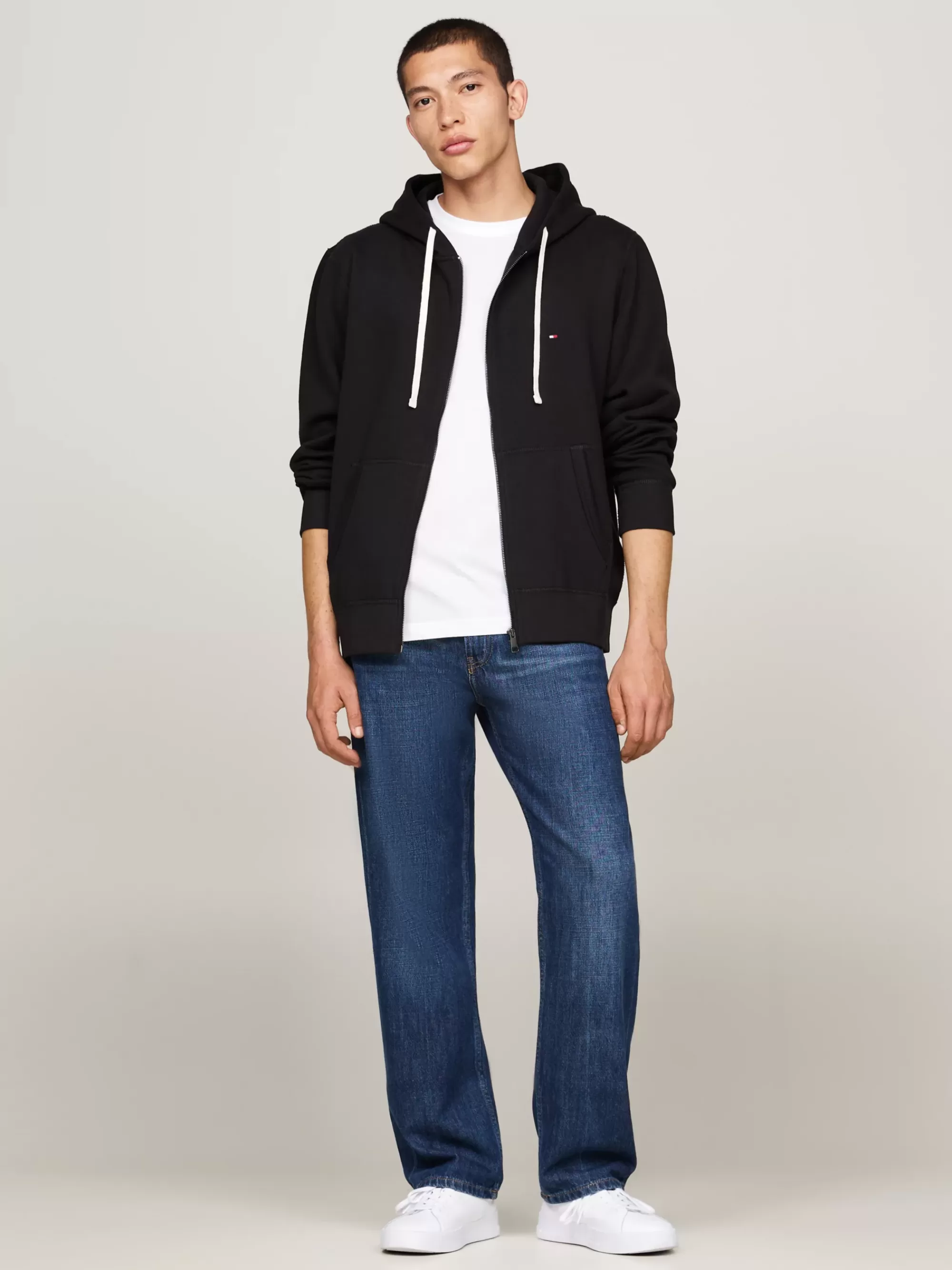 Sweatshirts & Hoodies*Tommy Hilfiger Fleece Hoodie Met Rits BLACK