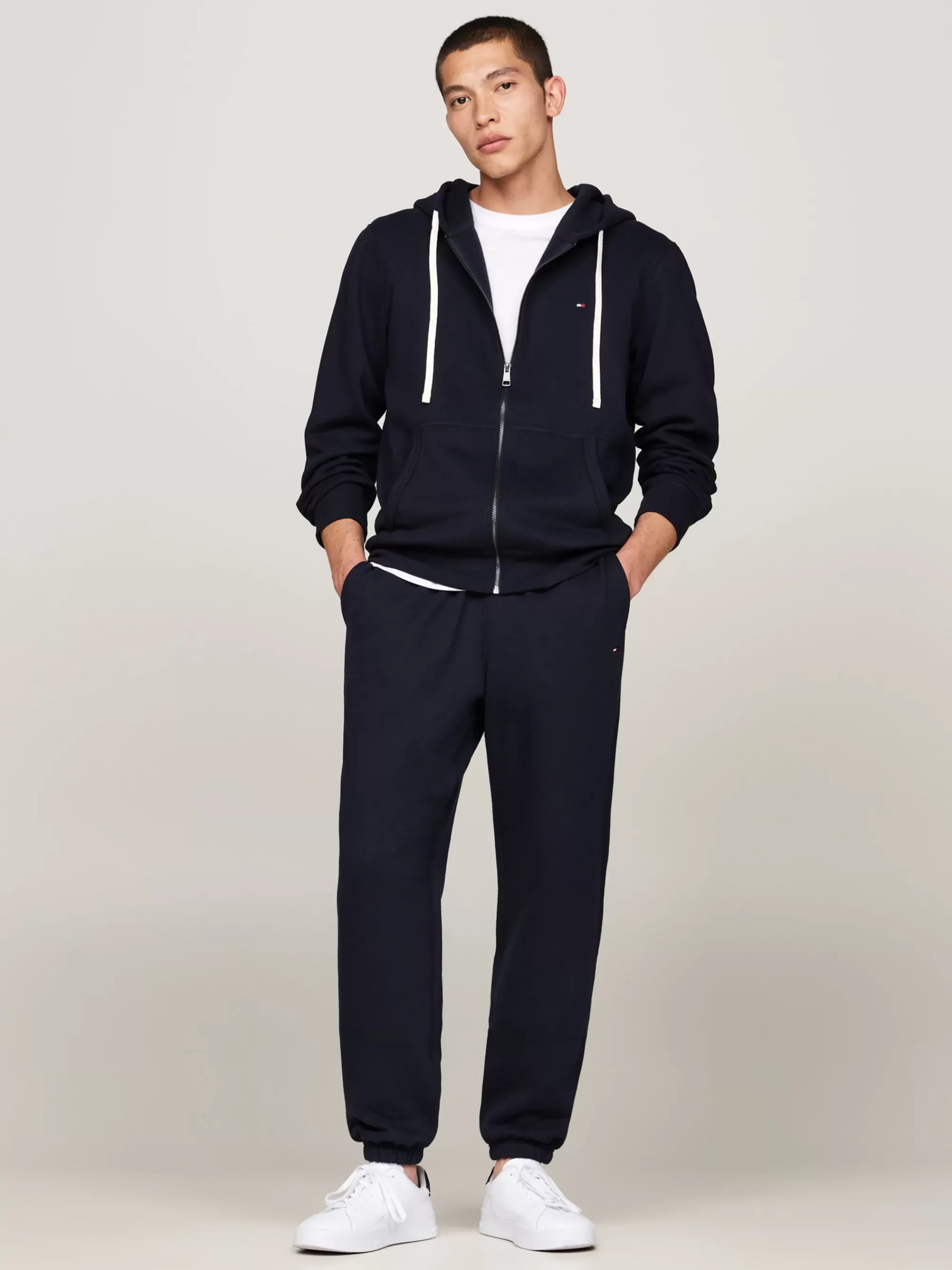 Sweatshirts & Hoodies*Tommy Hilfiger Fleece Hoodie Met Rits DESERT SKY