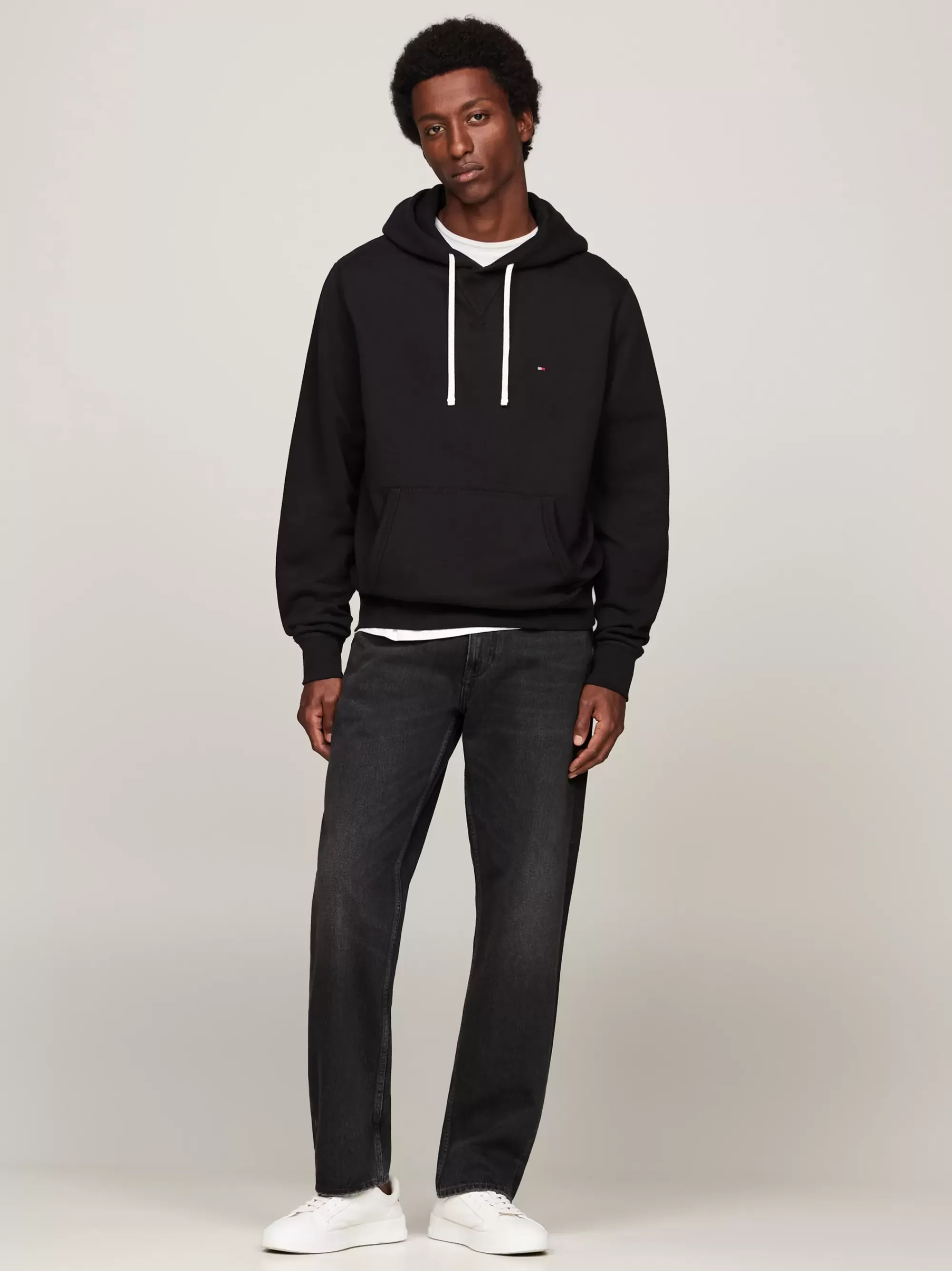 Sweatshirts & Hoodies*Tommy Hilfiger Fleece Hoodie Met Trekkoord BLACK