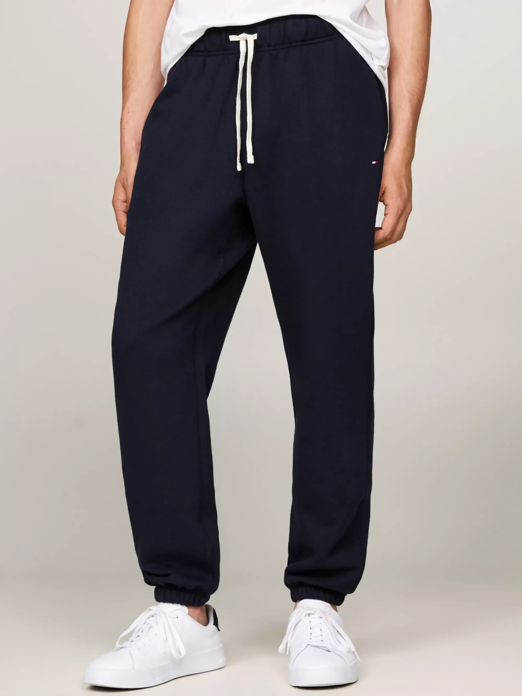Broeken*Tommy Hilfiger Fleece Jogger Met Boorden DESERT SKY