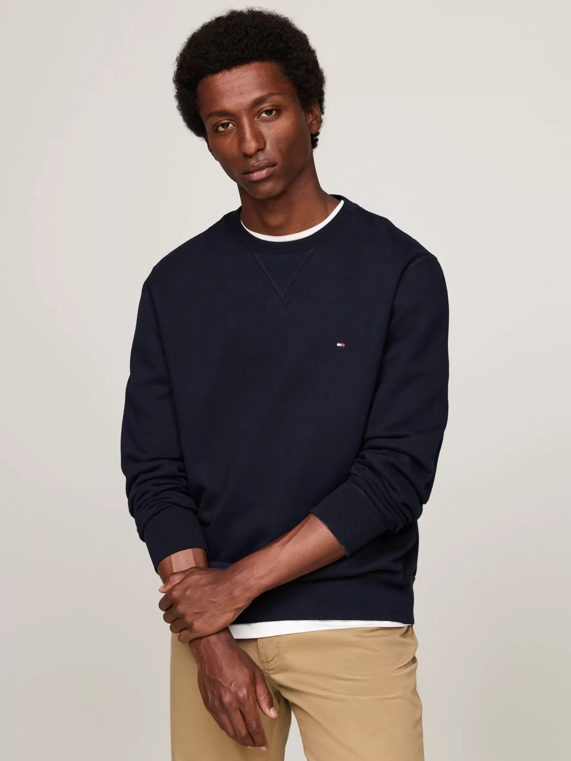 Sweatshirts & Hoodies*Tommy Hilfiger Fleece Sweatshirt Met Ronde Hals DESERT SKY