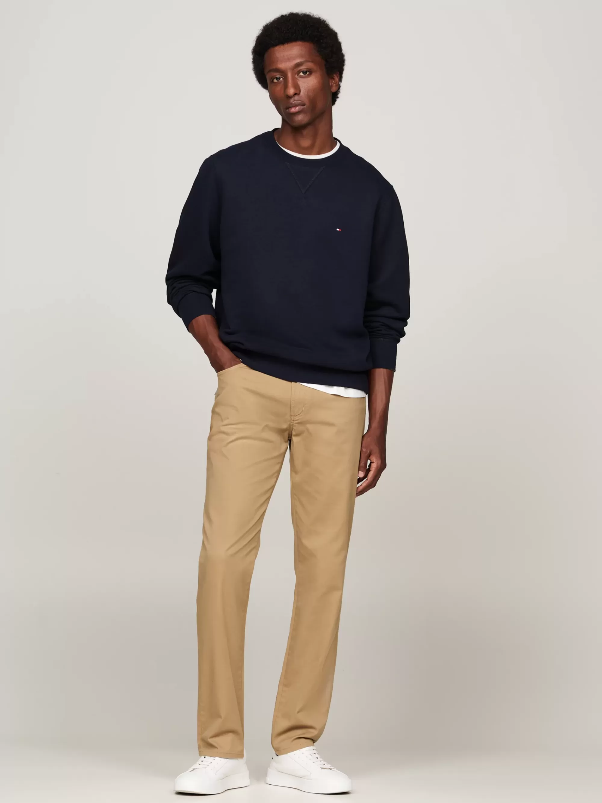 Sweatshirts & Hoodies*Tommy Hilfiger Fleece Sweatshirt Met Ronde Hals DESERT SKY
