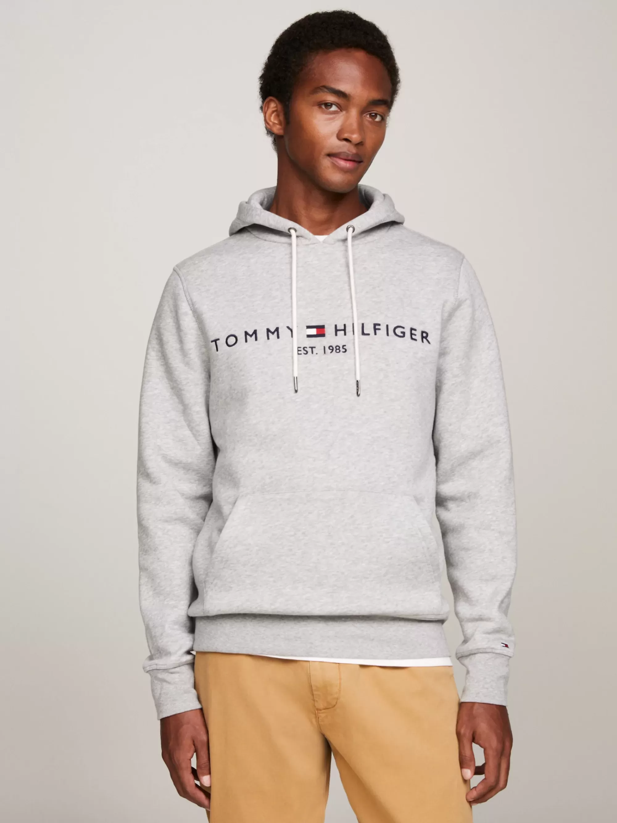 Sweatshirts & Hoodies*Tommy Hilfiger Flex Fleece Hoodie Met Logo CLOUD HTR