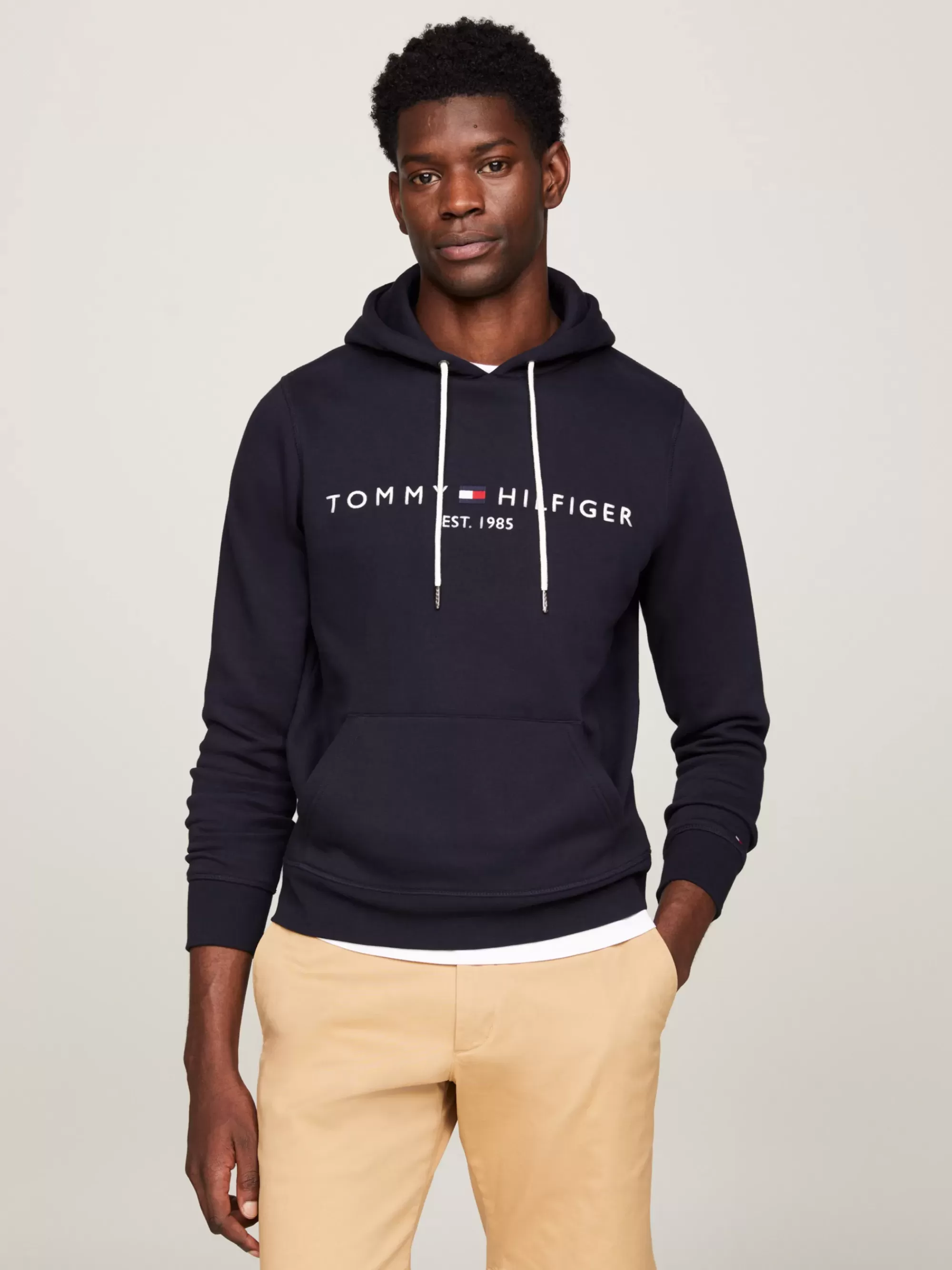 Sweatshirts & Hoodies*Tommy Hilfiger Flex Fleece Hoodie Met Logo SKY CAPTAIN