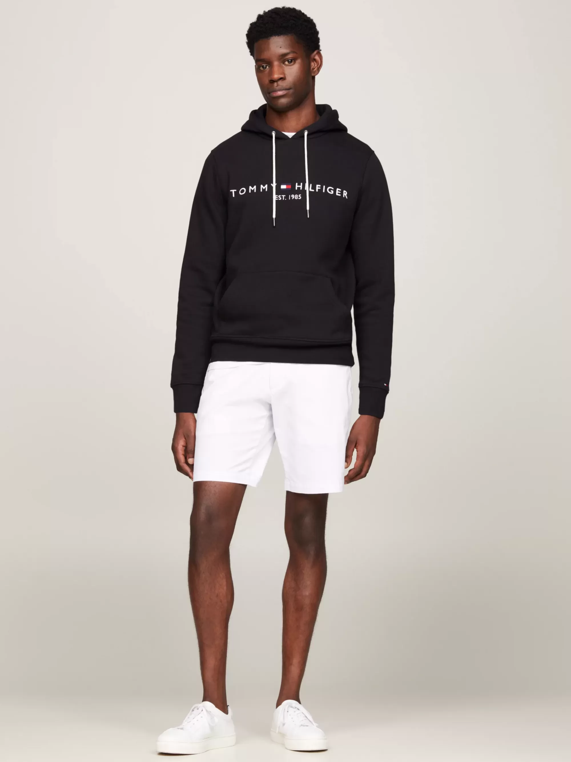 Sweatshirts & Hoodies*Tommy Hilfiger Flex Fleece Hoodie Met Logo JET BLACK