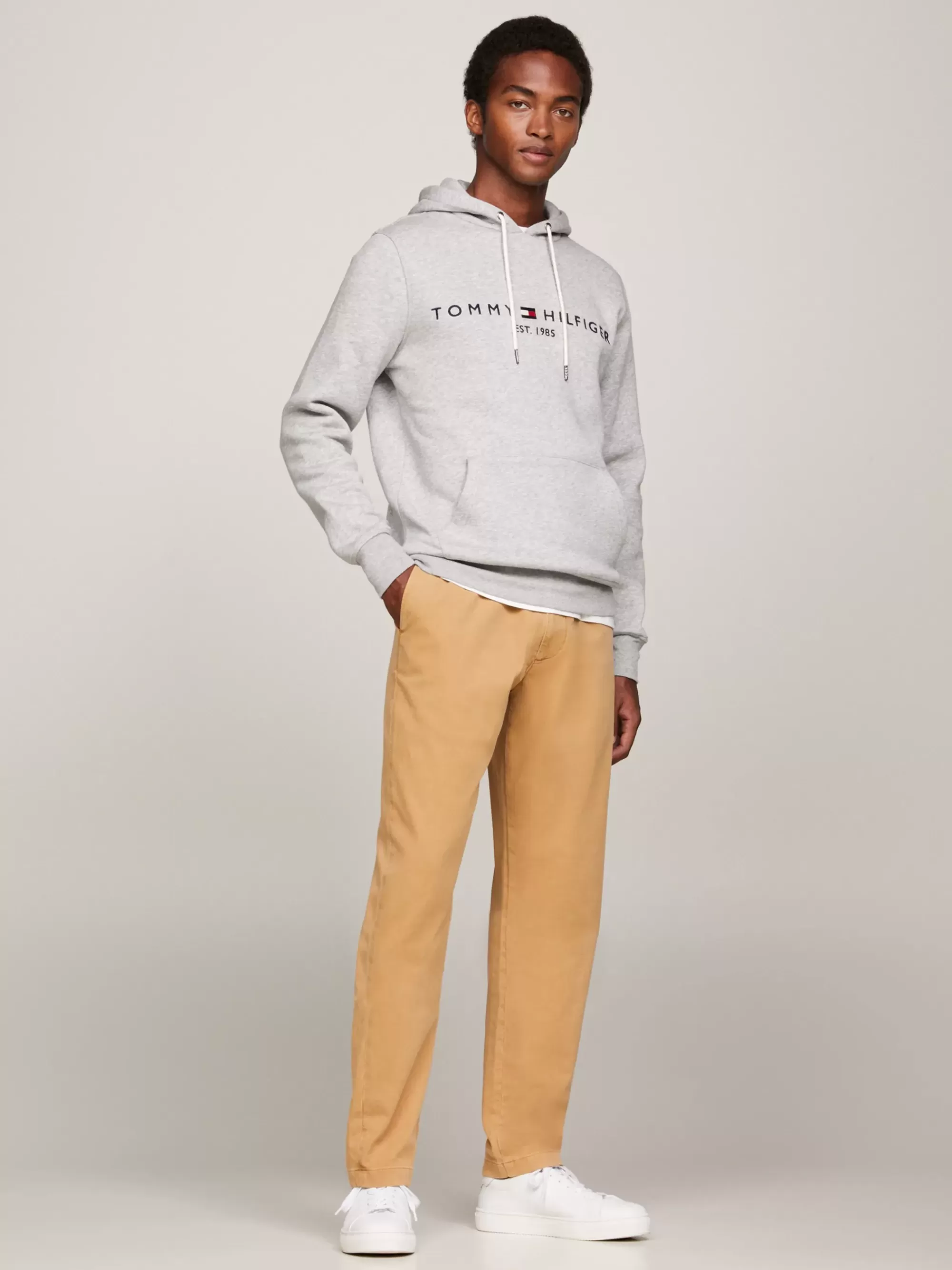 Sweatshirts & Hoodies*Tommy Hilfiger Flex Fleece Hoodie Met Logo CLOUD HTR