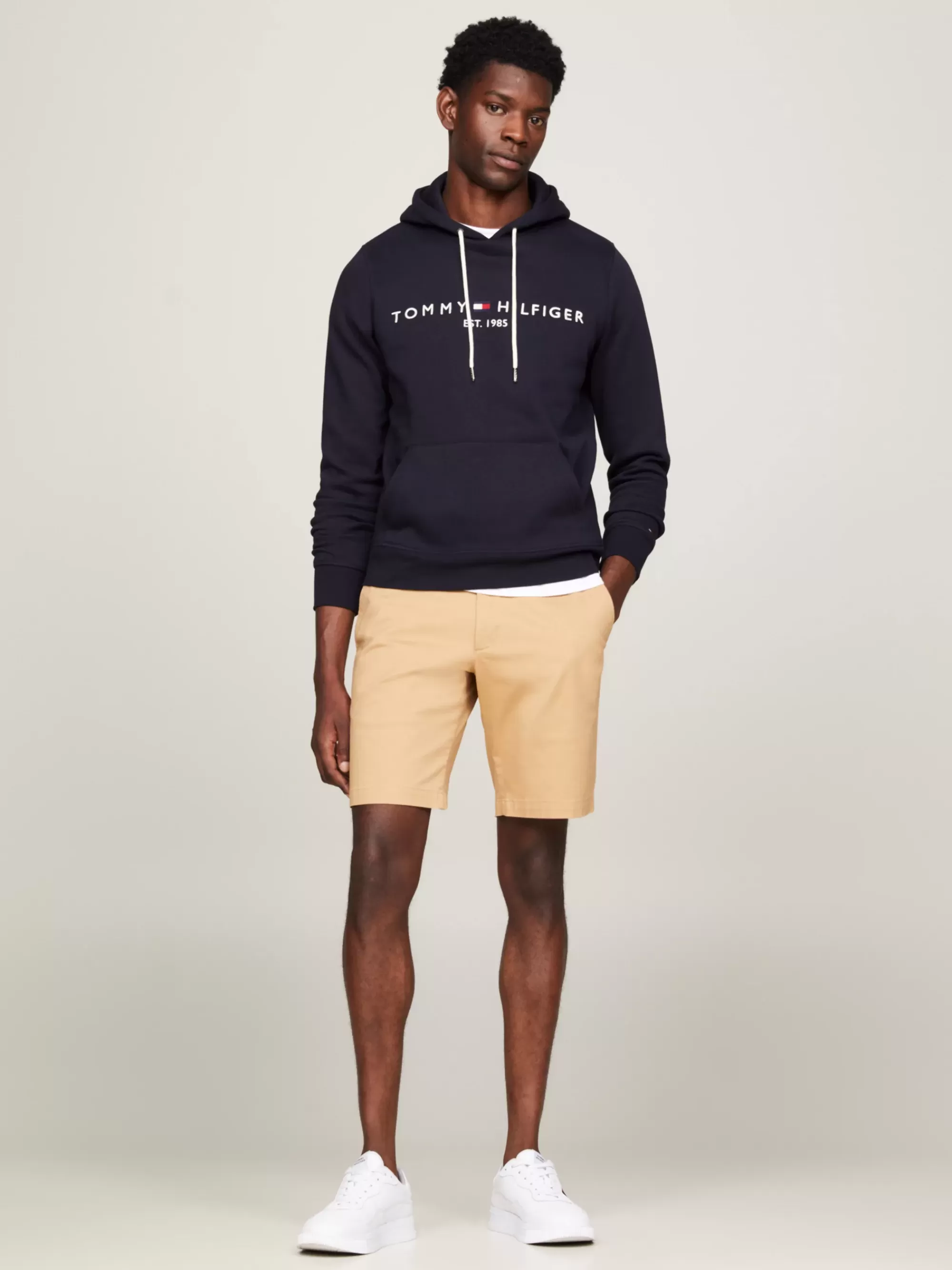 Sweatshirts & Hoodies*Tommy Hilfiger Flex Fleece Hoodie Met Logo SKY CAPTAIN