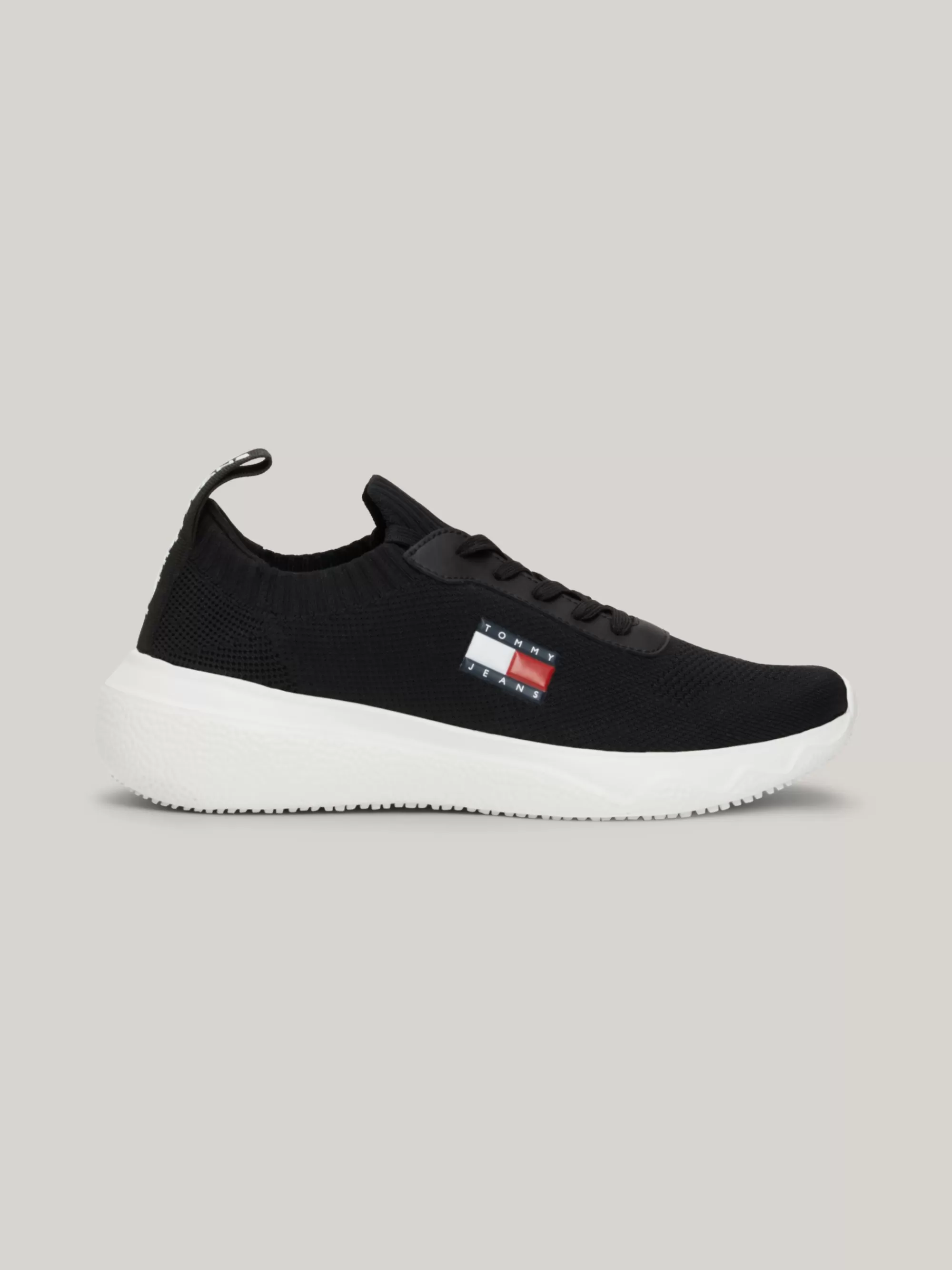 Sneakers*Tommy Hilfiger Gebreide Hardloopsneaker Met Logo BLACK