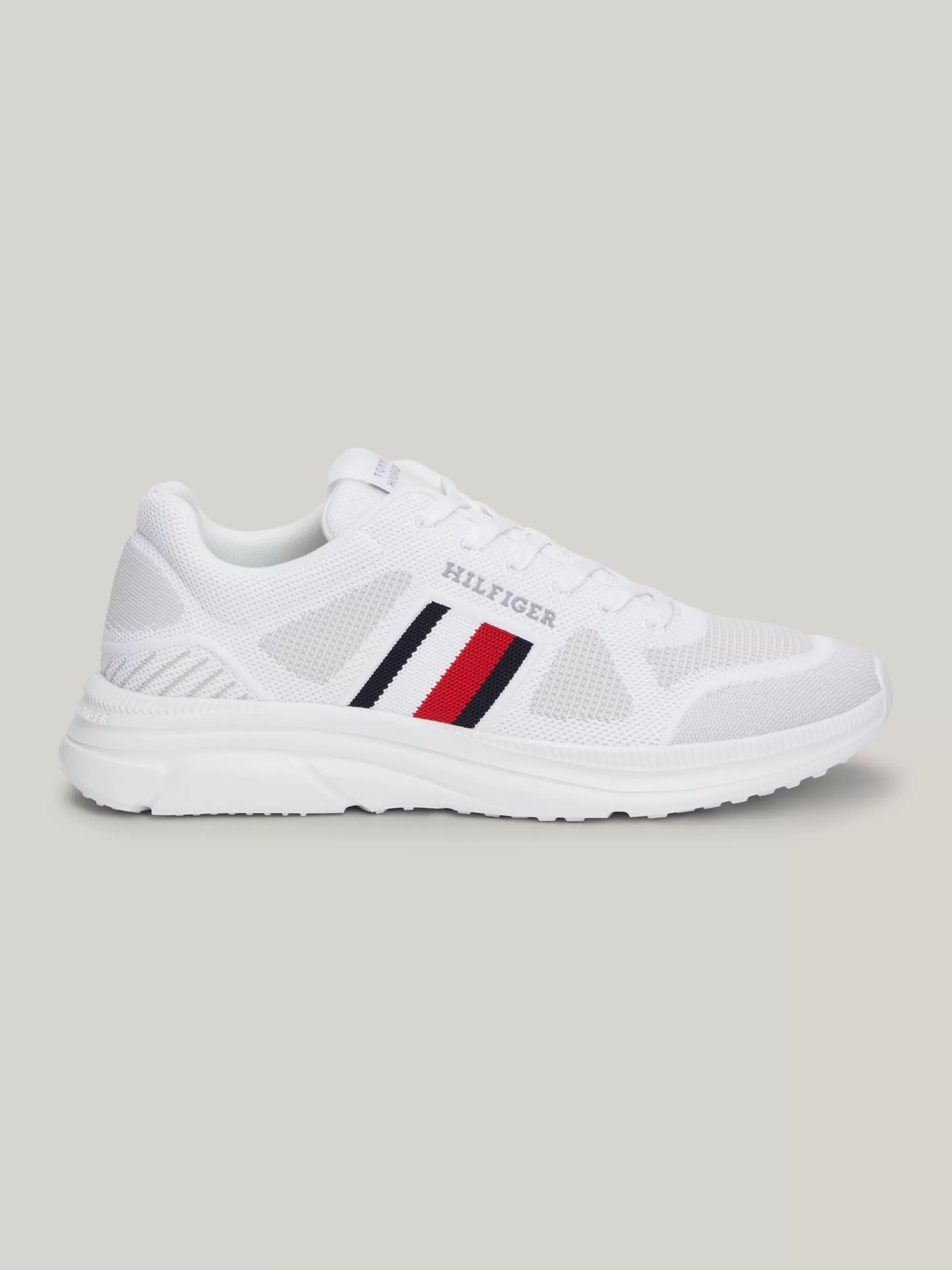 White Trainers | Sneakers*Tommy Hilfiger Gebreide Hardloopsneaker Met Signature-tape WHITE