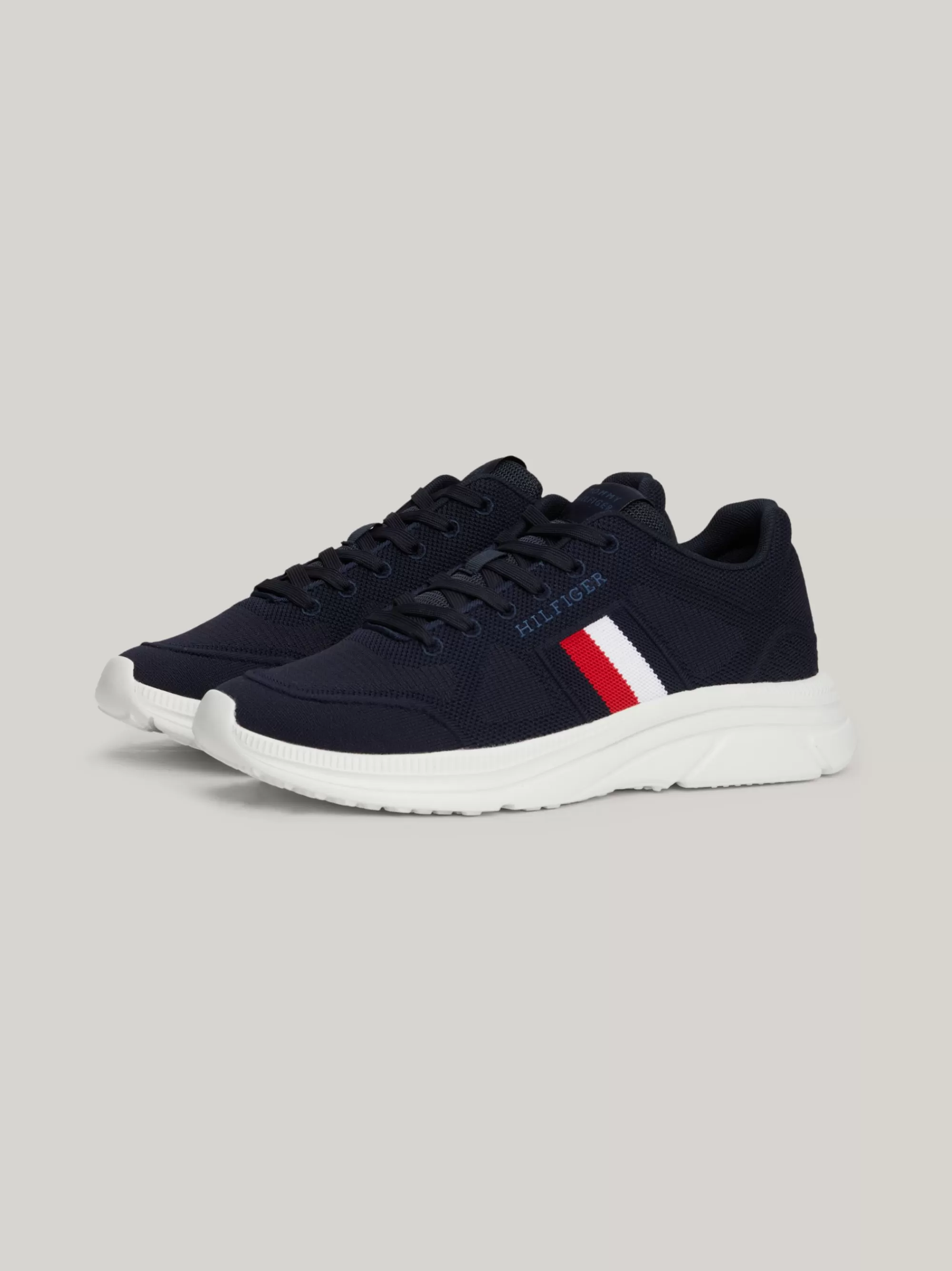 Sneakers*Tommy Hilfiger Gebreide Hardloopsneaker Met Signature-tape DESERT SKY