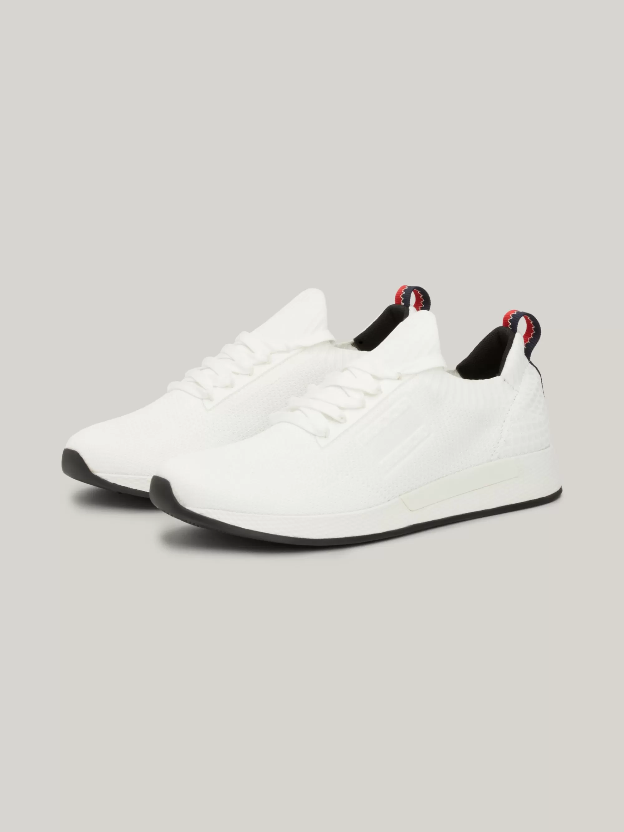 White Trainers*Tommy Hilfiger Gebreide Hardloop-soksneaker ECRU