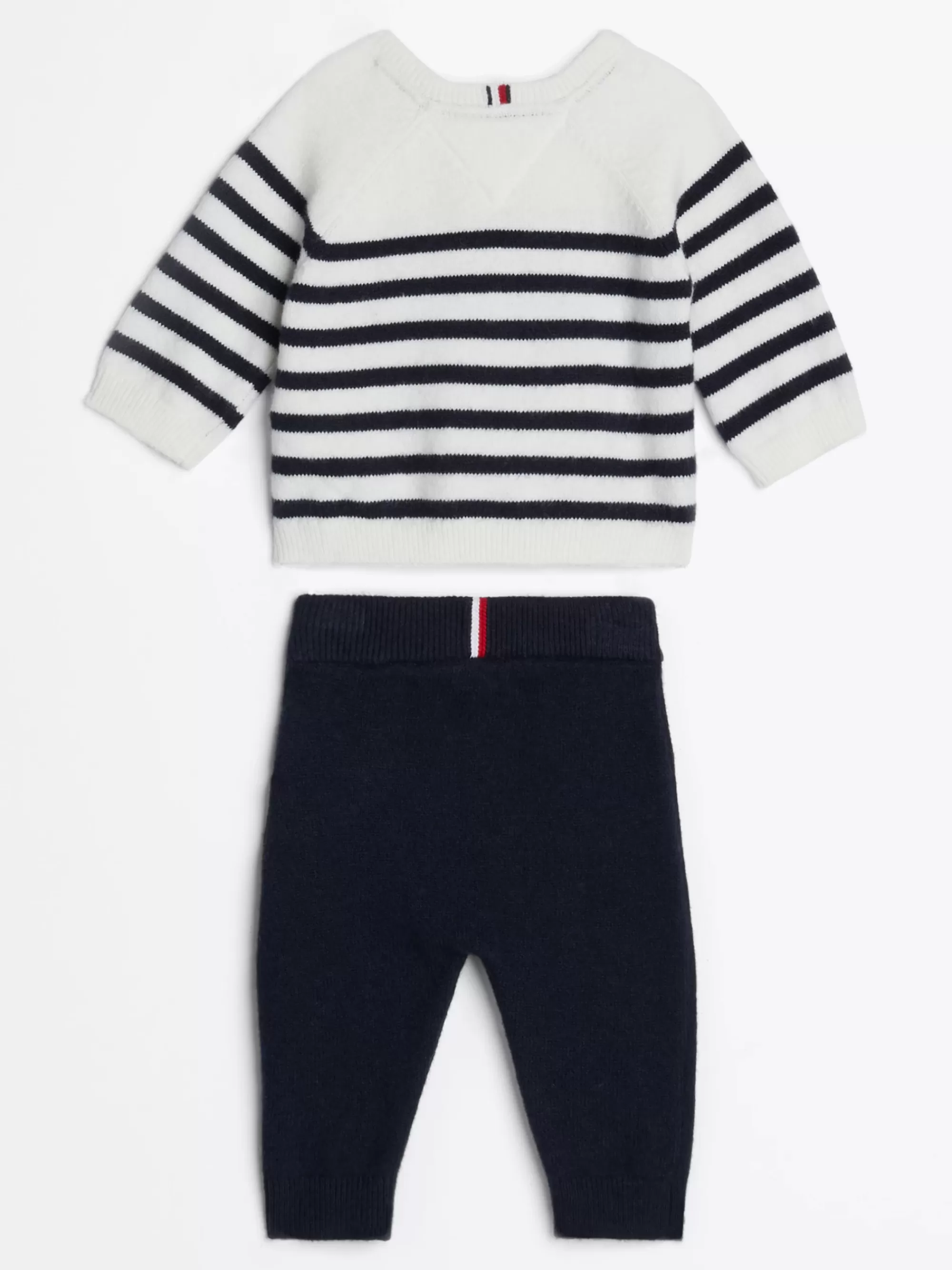 Meisjes | Jongens*Tommy Hilfiger Gebreide Set Met Broek En Gestreepte Trui DESERT SKY