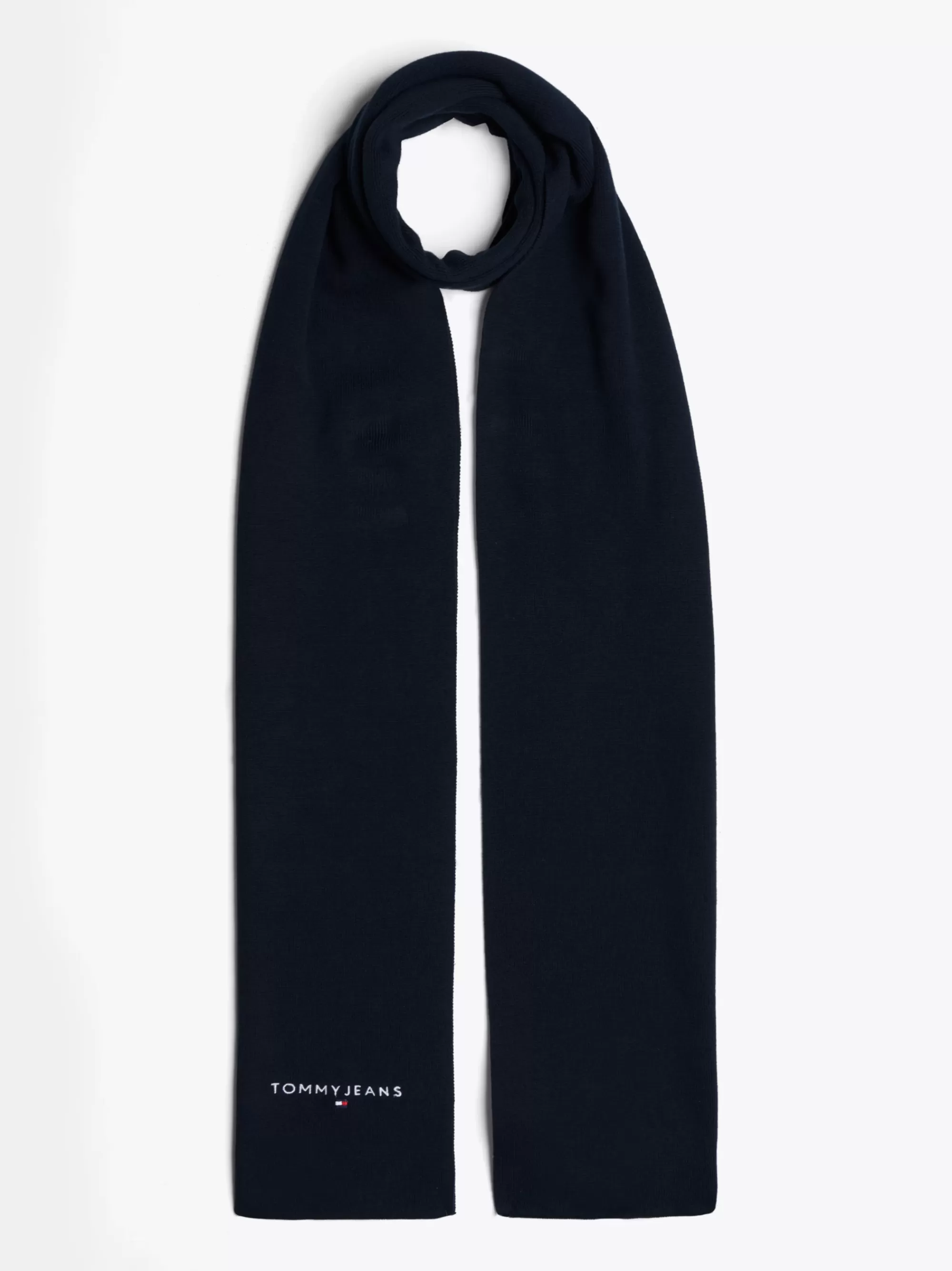 Mutsen, Handschoenen & Sjaals*Tommy Hilfiger Gebreide Sjaal Met Geborduurd Logo DARK NIGHT NAVY