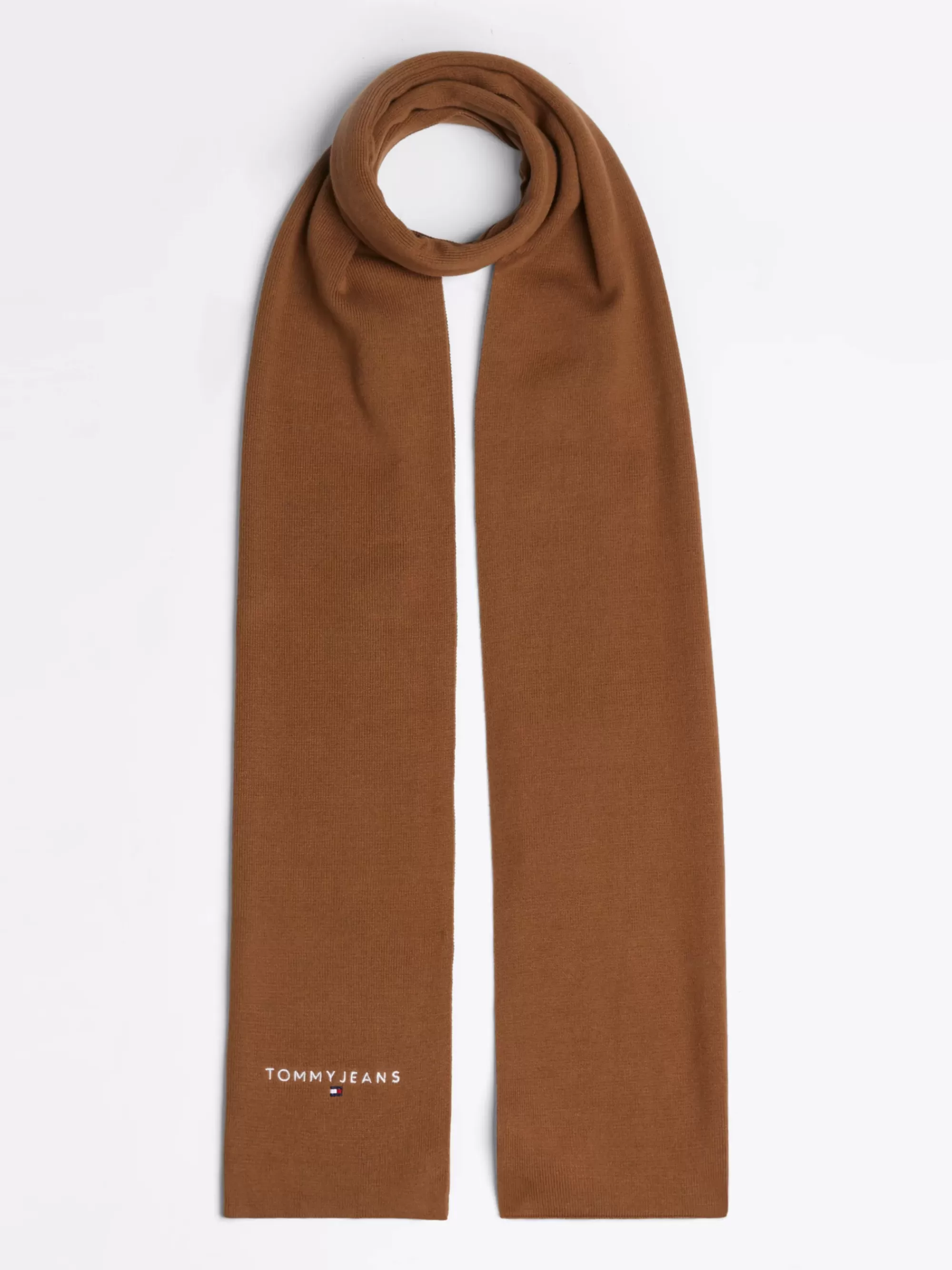 Mutsen, Handschoenen & Sjaals*Tommy Hilfiger Gebreide Sjaal Met Geborduurd Logo BRONZE TWIST