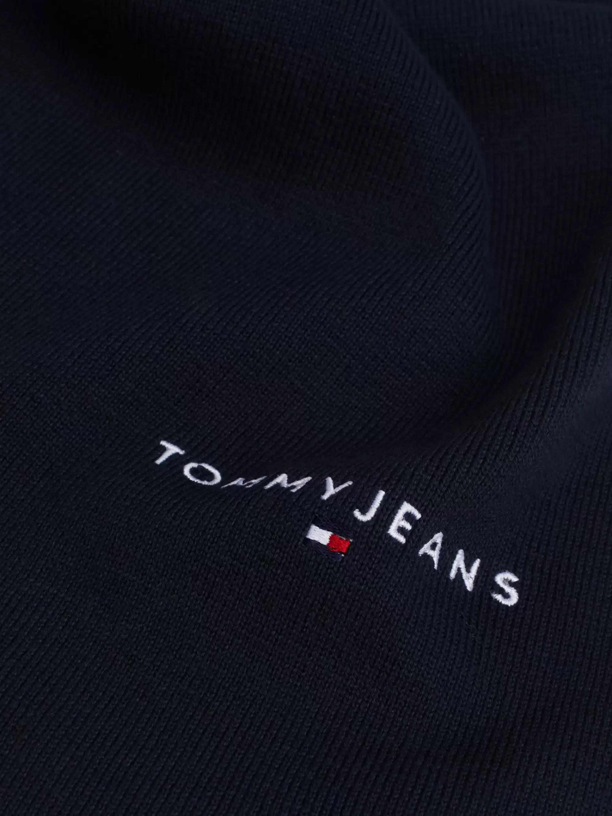 Mutsen, Handschoenen & Sjaals*Tommy Hilfiger Gebreide Sjaal Met Geborduurd Logo DARK NIGHT NAVY