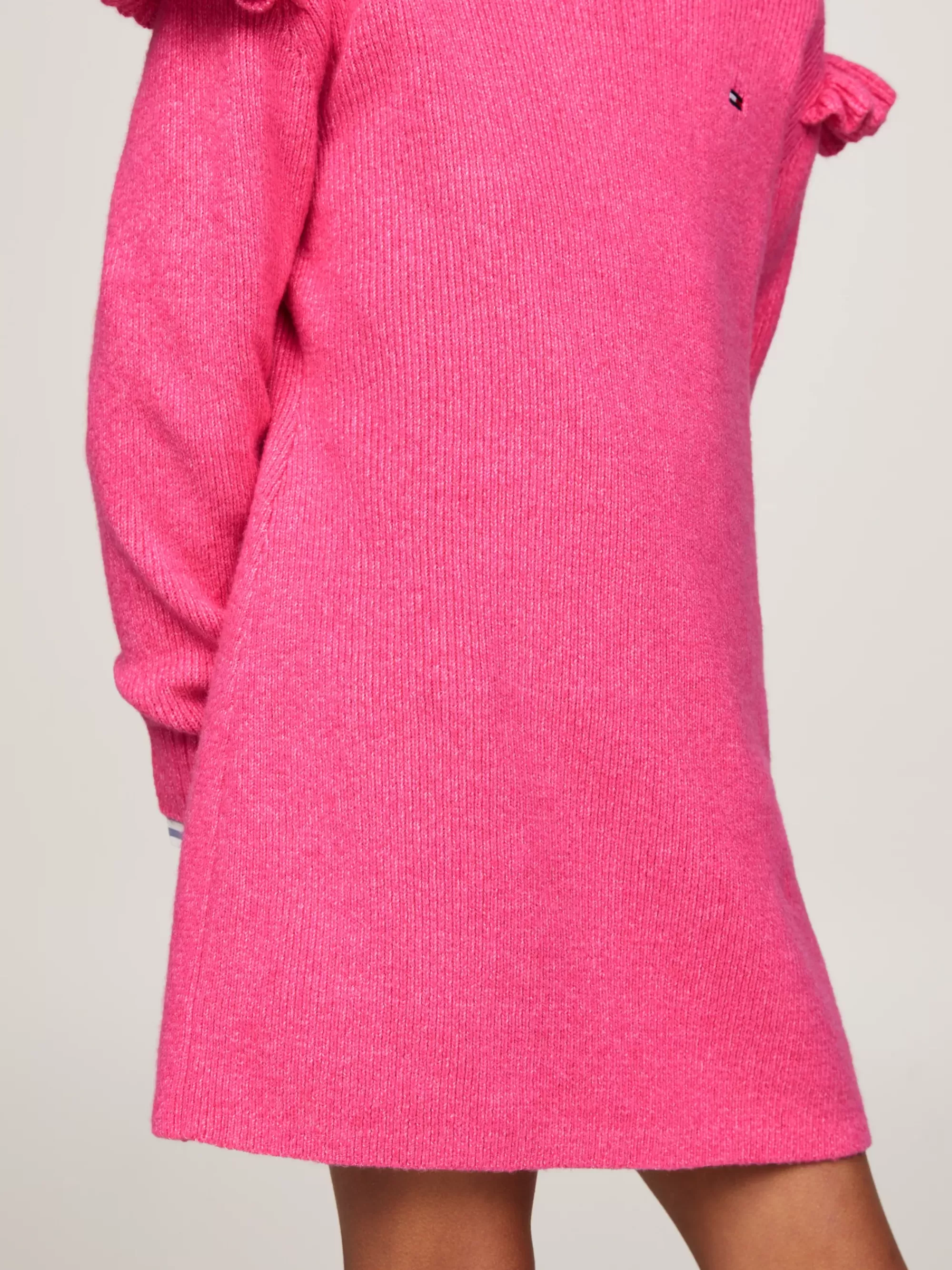 Jurken*Tommy Hilfiger Gebreide Skate Jurk Met Bretonse Streep HERITAGE PINK