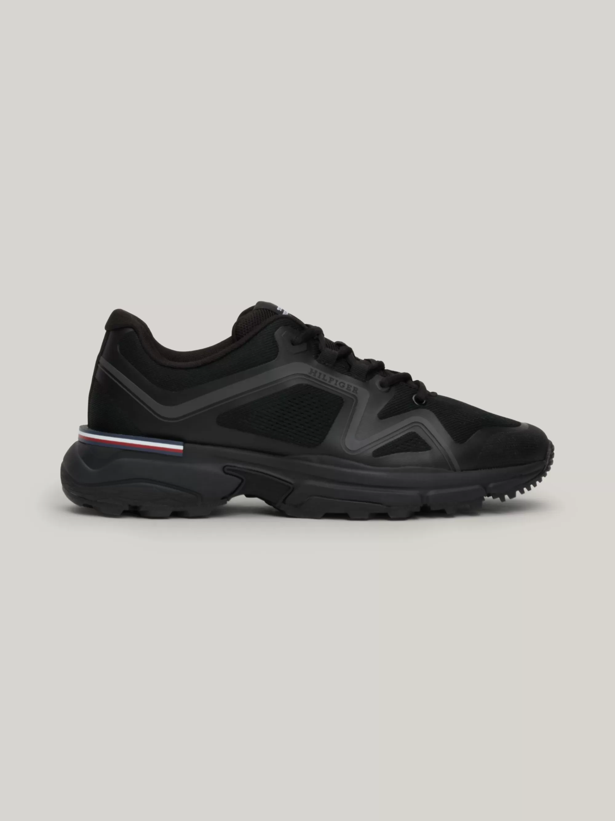Sneakers*Tommy Hilfiger Gebreide Sneaker Met Vibram-profielzool BLACK