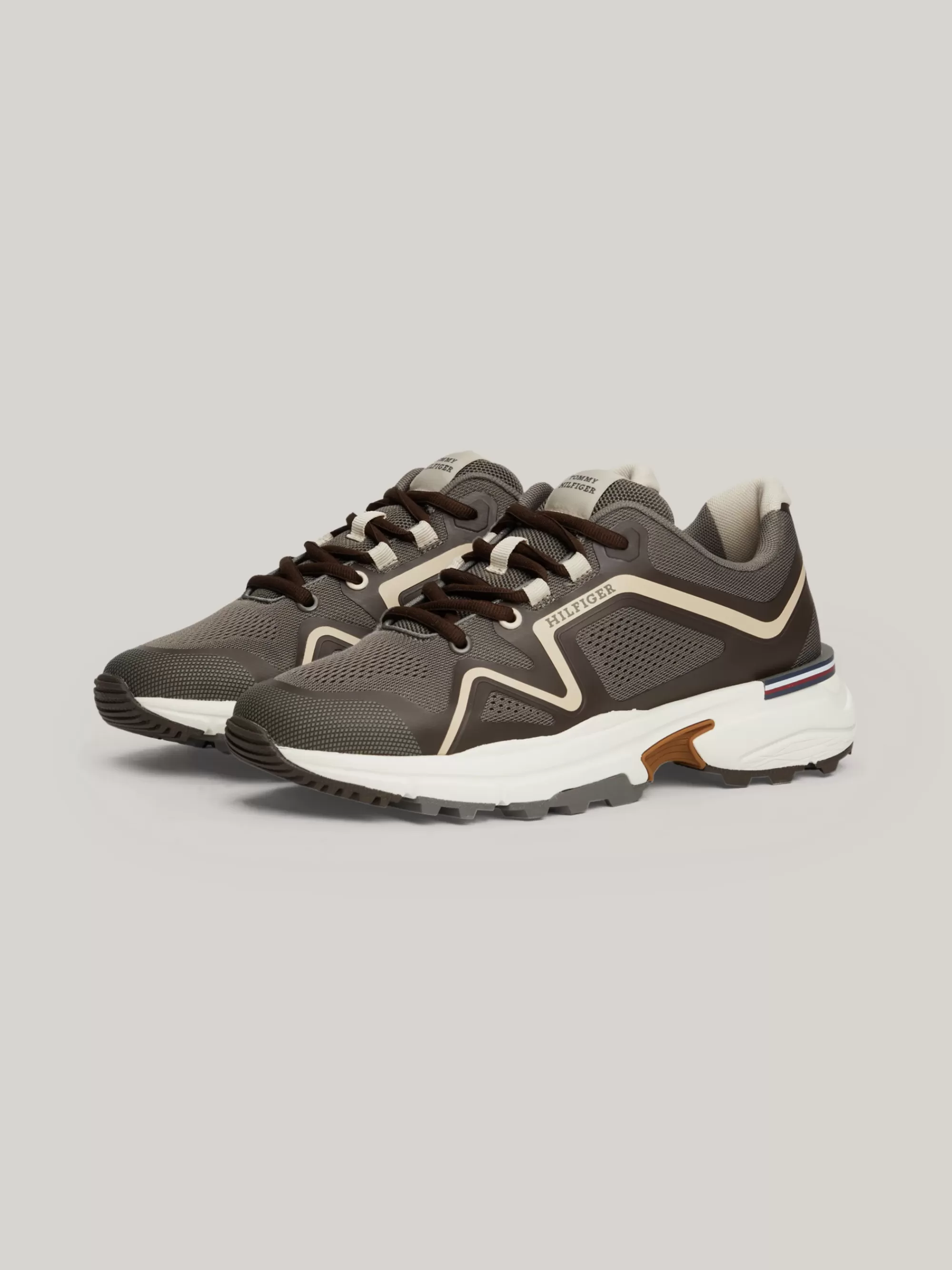Sneakers*Tommy Hilfiger Gebreide Sneaker Met Vibram-profielzool SHADY STONE