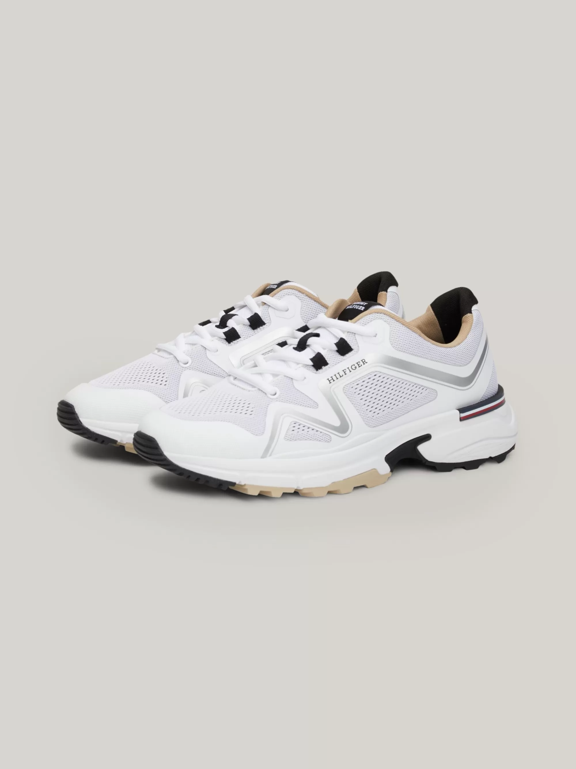 White Trainers | Sneakers*Tommy Hilfiger Gebreide Sneaker Met Vibram-profielzool WHITE