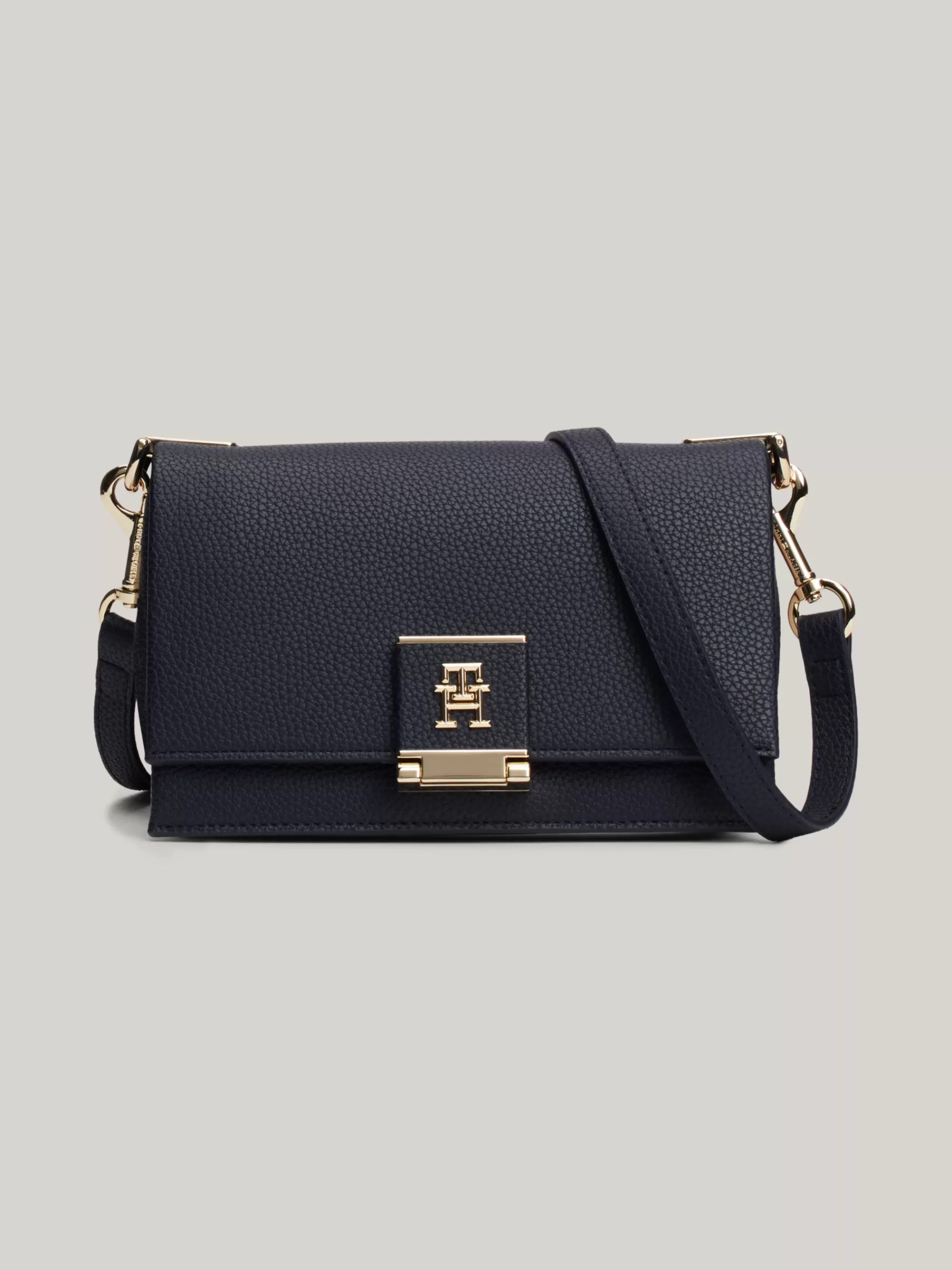 Crossbodytassen*Tommy Hilfiger Gegranuleerde Crossbodytas Met TH-monogram SPACE BLUE
