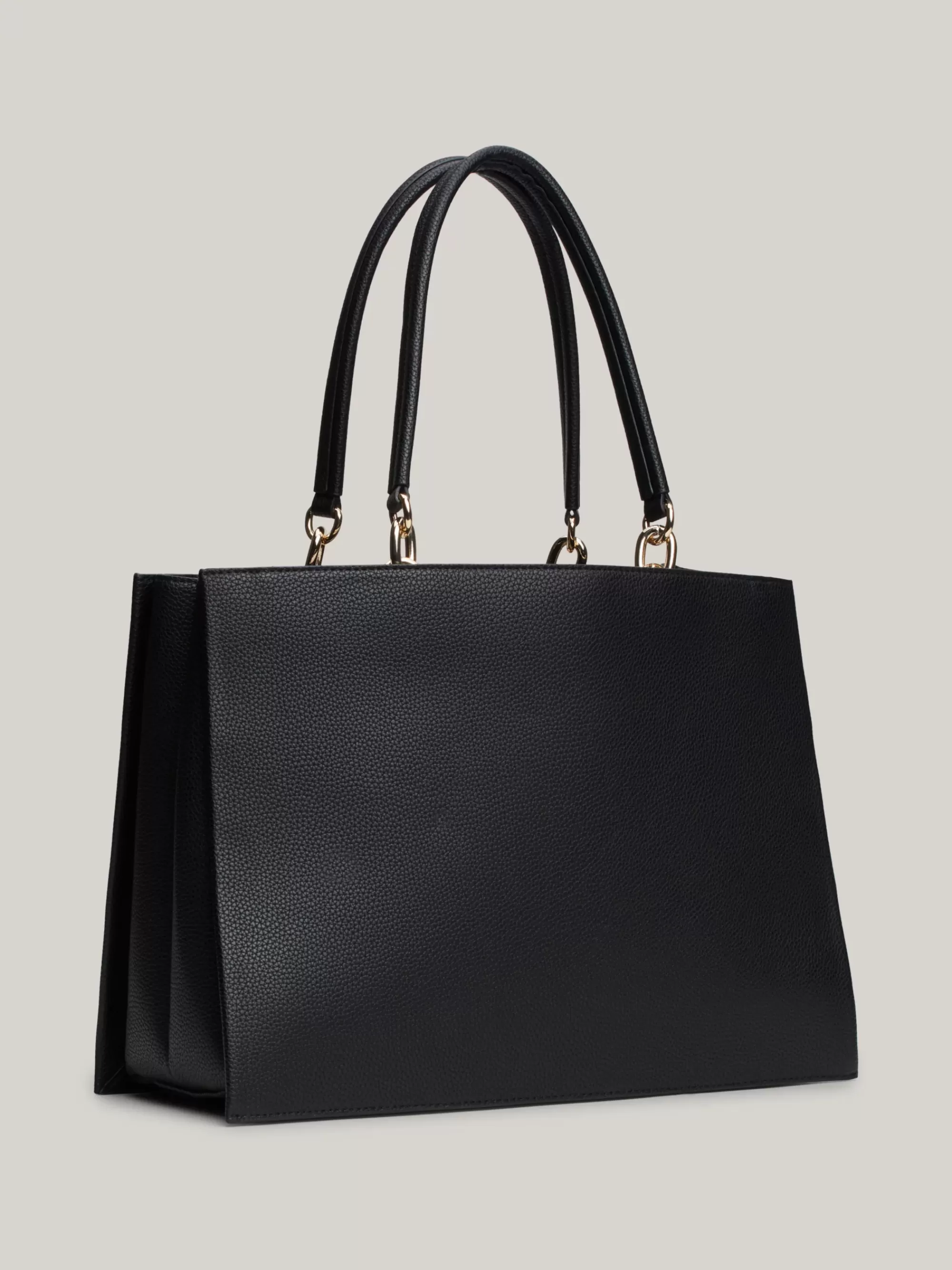 Handtassen*Tommy Hilfiger Gegranuleerde Handtas Met TH-monogram BLACK