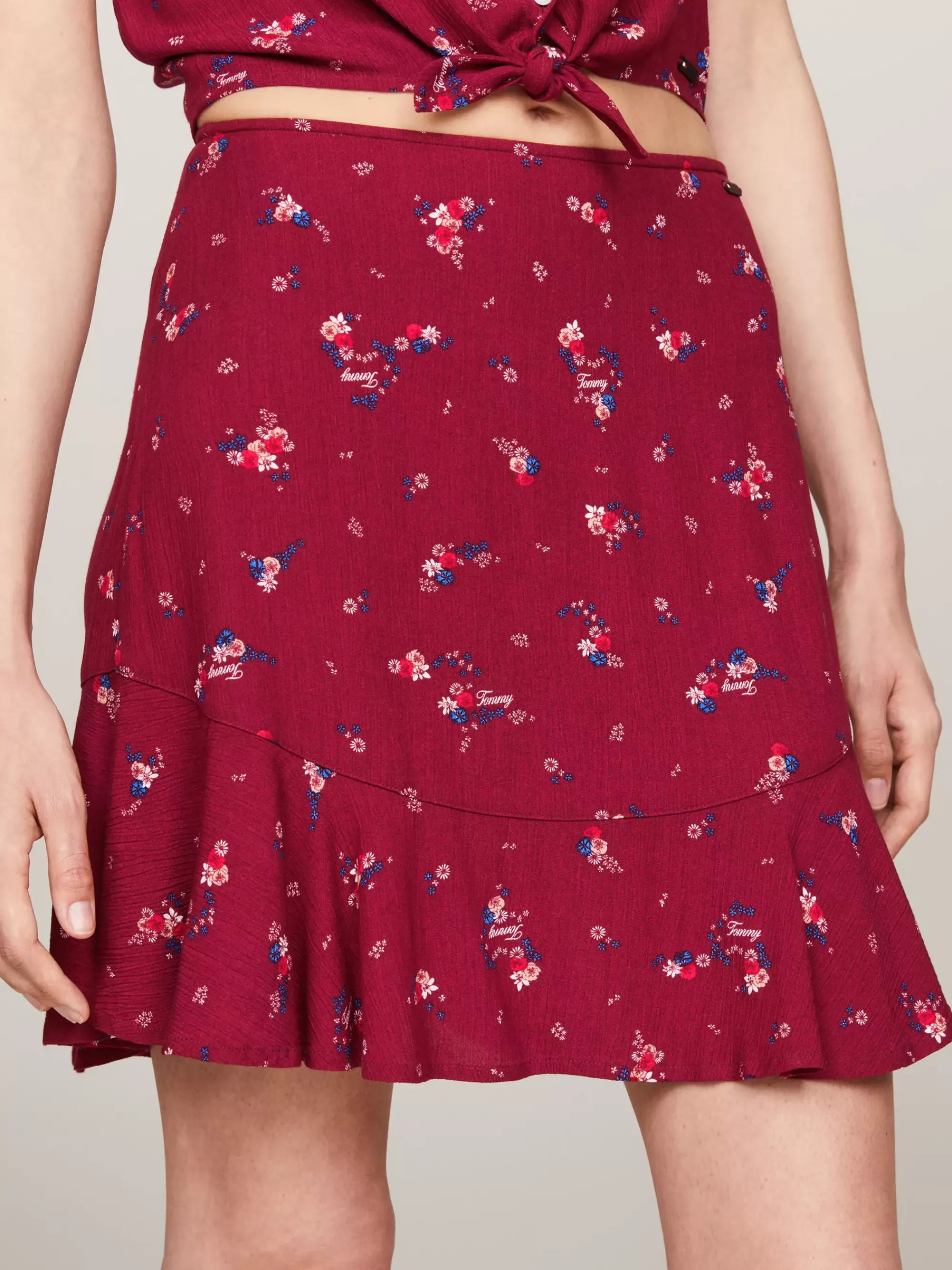 Co-Ords | Rokken*Tommy Hilfiger Gelaagde Minirok Met Bergbloemenprint MOUNTAIN FLORAL