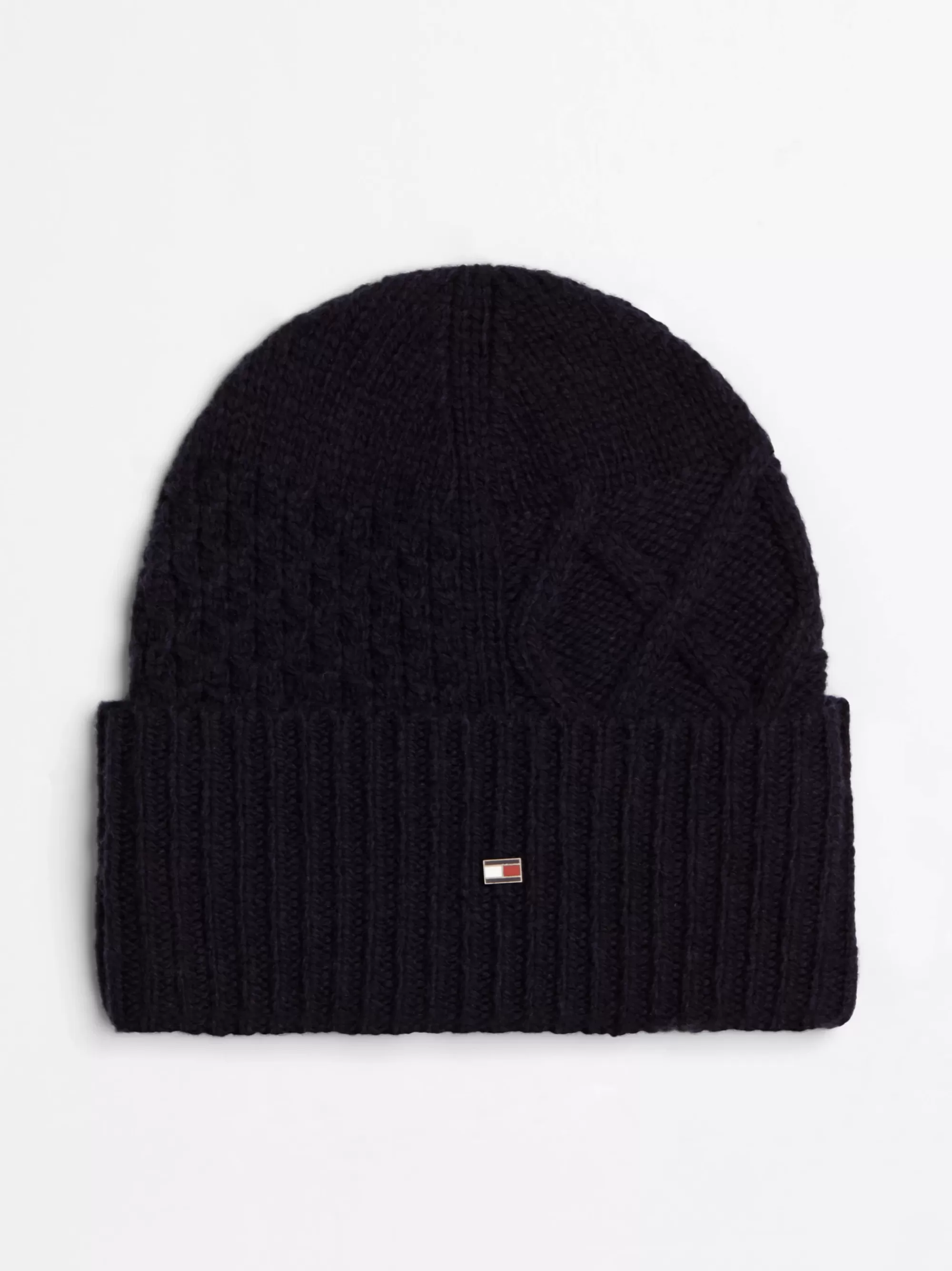 Mutsen | Mutsen, Handschoenen & Sjaals*Tommy Hilfiger Gemengd Gebreide Beanie Met Wol En Vlag SPACE BLUE