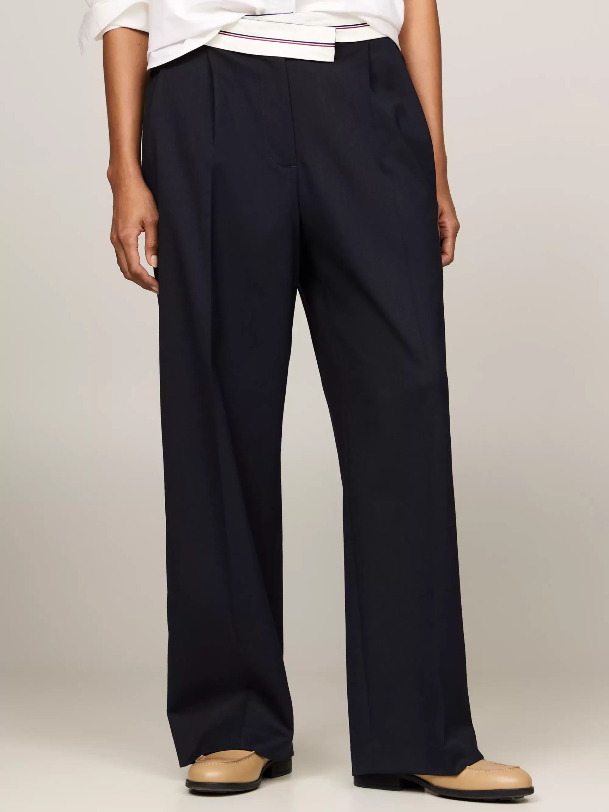 Co-Ords | Broeken*Tommy Hilfiger Geplooide Broek Met Crossover-tailleband DESERT SKY