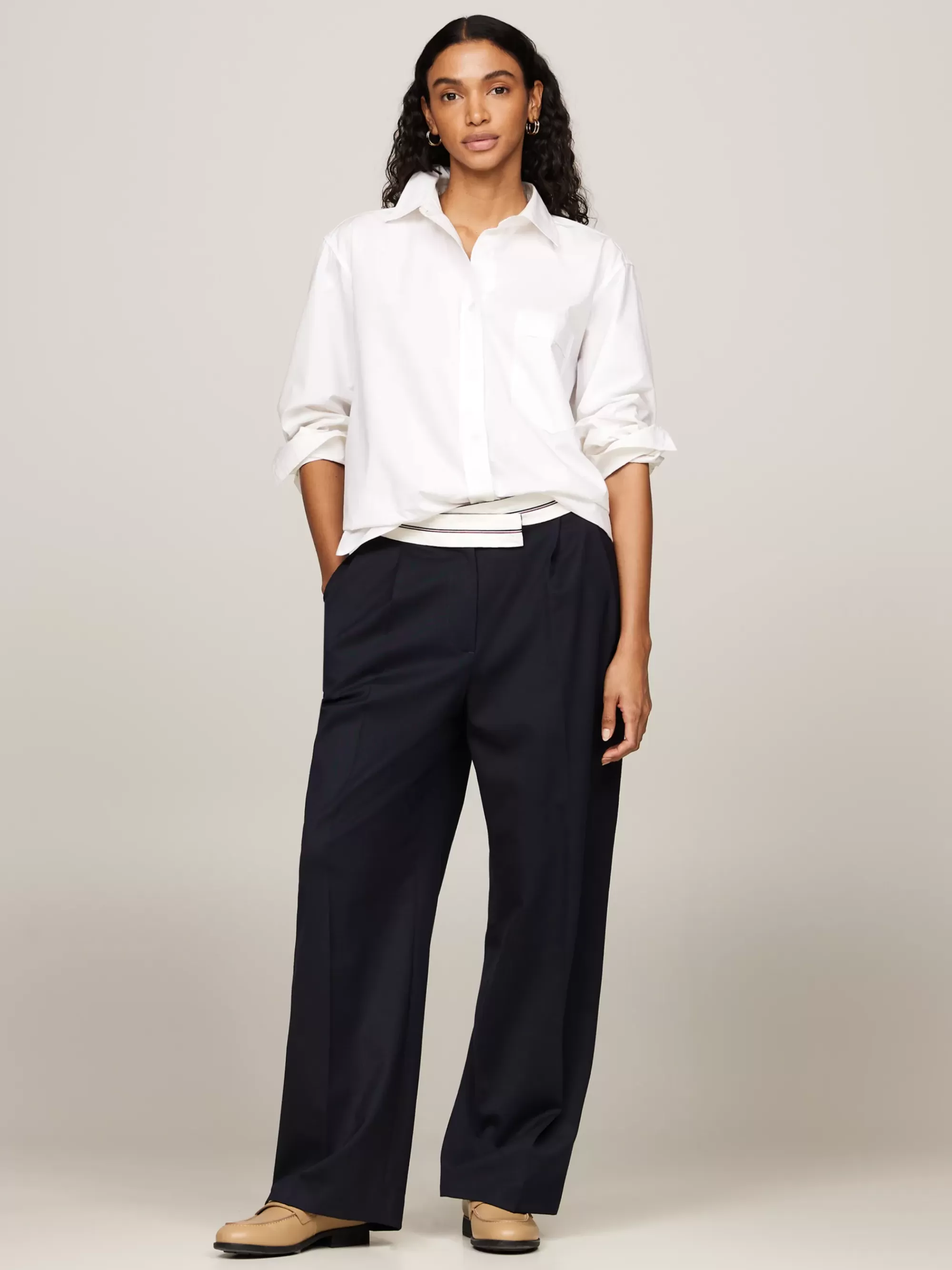 Co-Ords | Broeken*Tommy Hilfiger Geplooide Broek Met Crossover-tailleband DESERT SKY