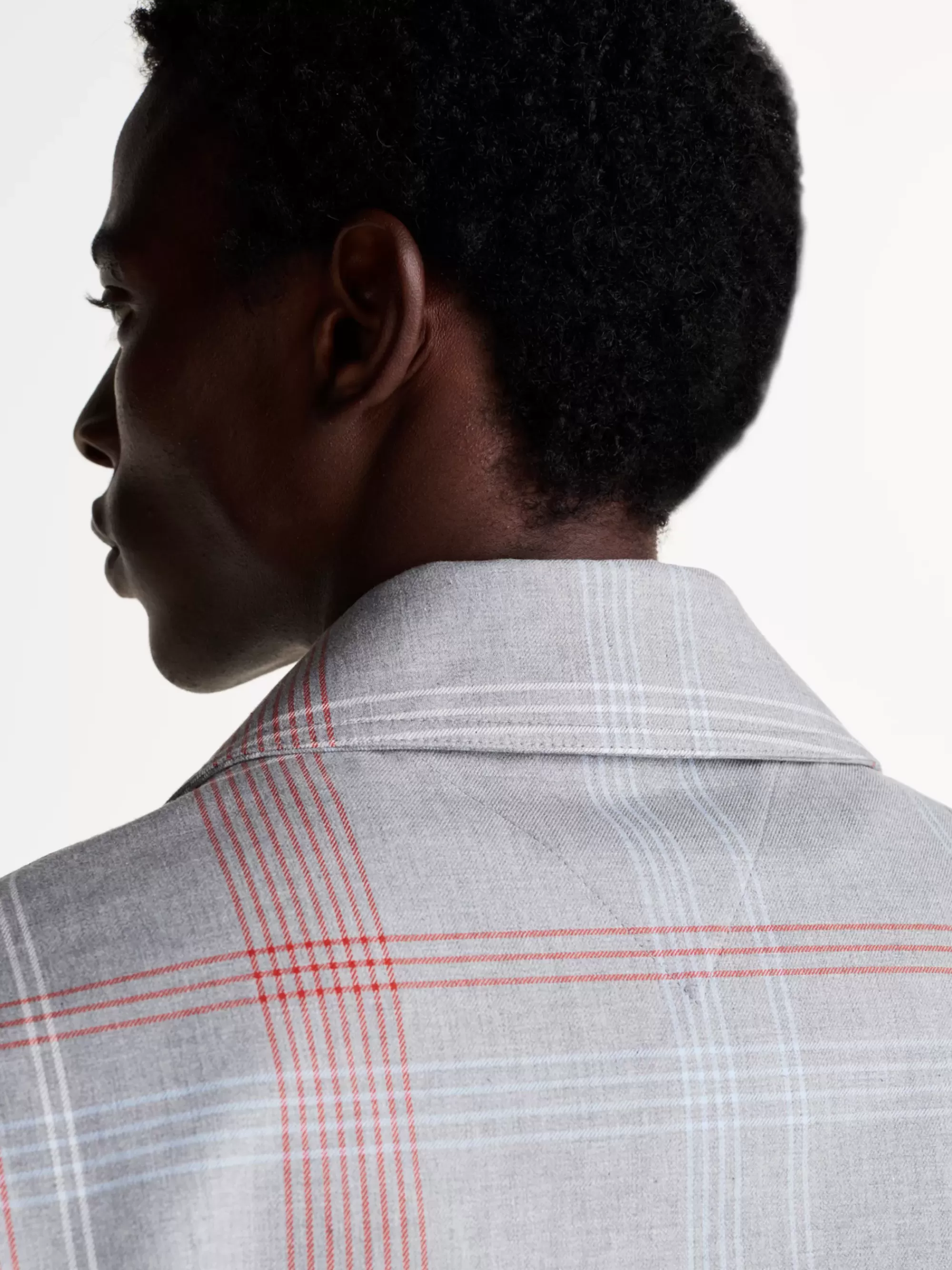 Jassen & Jacks*Tommy Hilfiger Geruit Waterafstotend Overshirtjack Met Rits MEDIUM GREY HEATHER