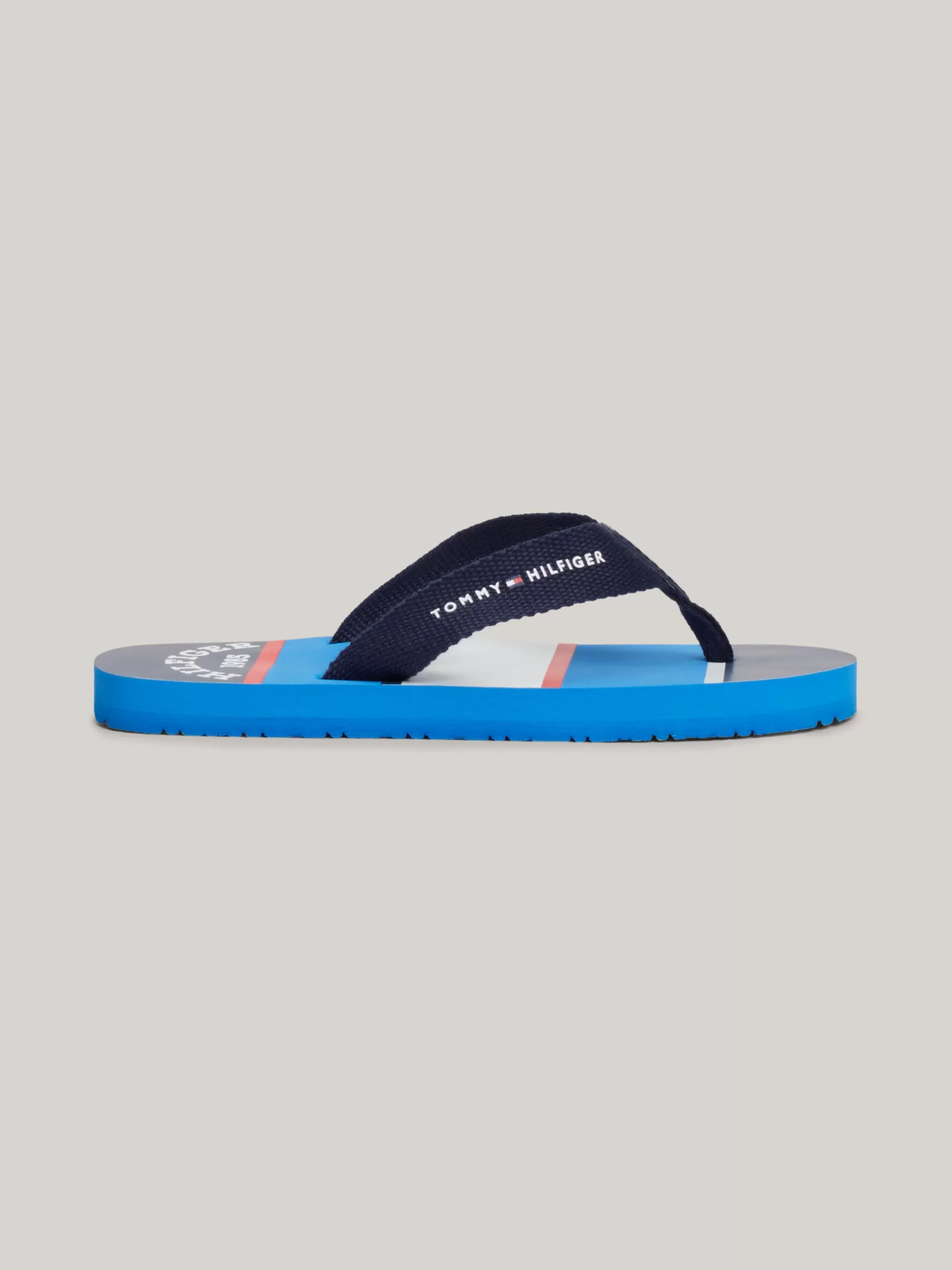 Schoenen & Accessoires*Tommy Hilfiger Gestreepte Teenslipper Met Webbing BLUE