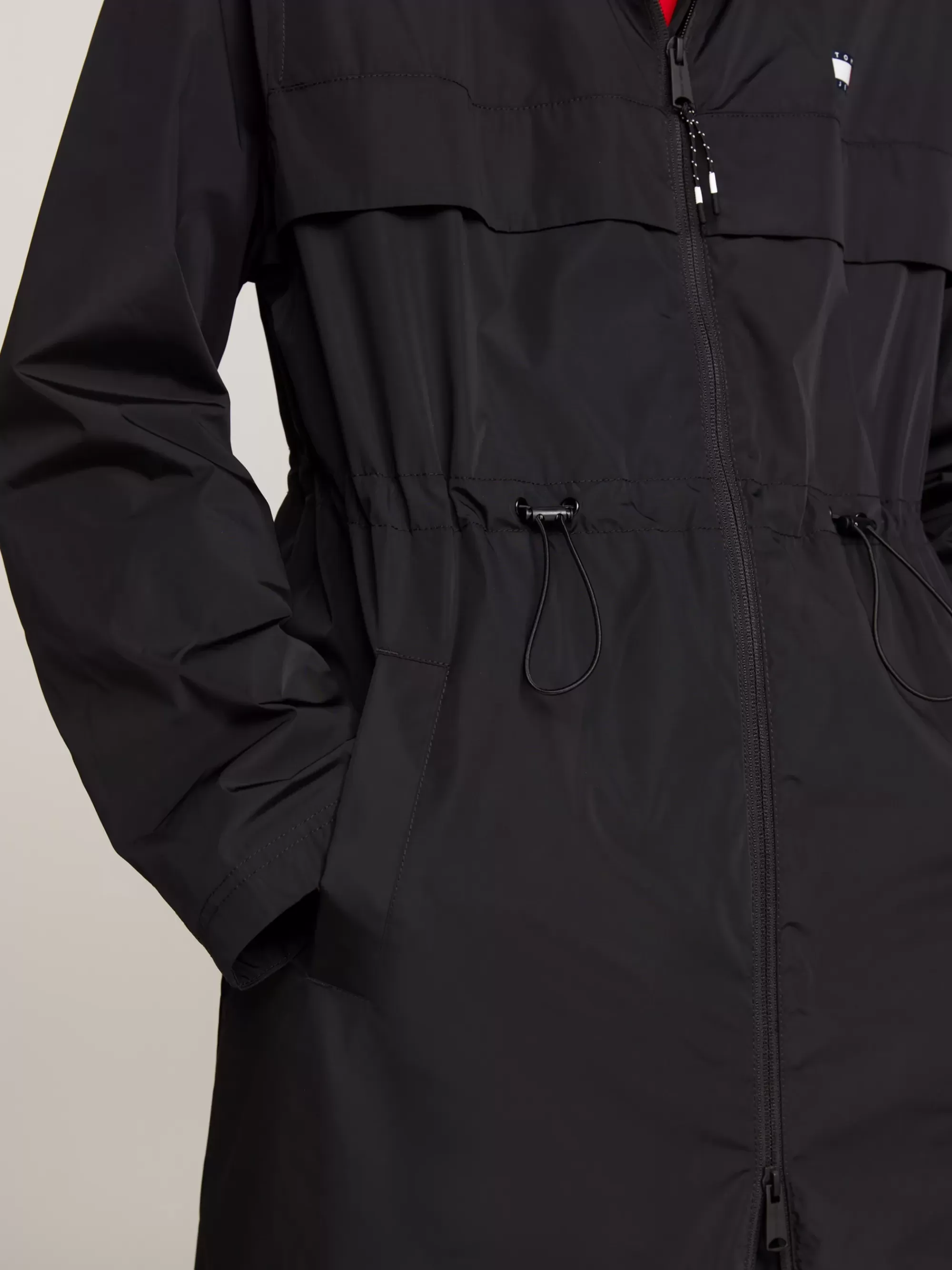 Curve Mode & Inclusieve Maten | Jassen & Jacks*Tommy Hilfiger Getailleerde Chicago Windbreaker Met Capuchon BLACK