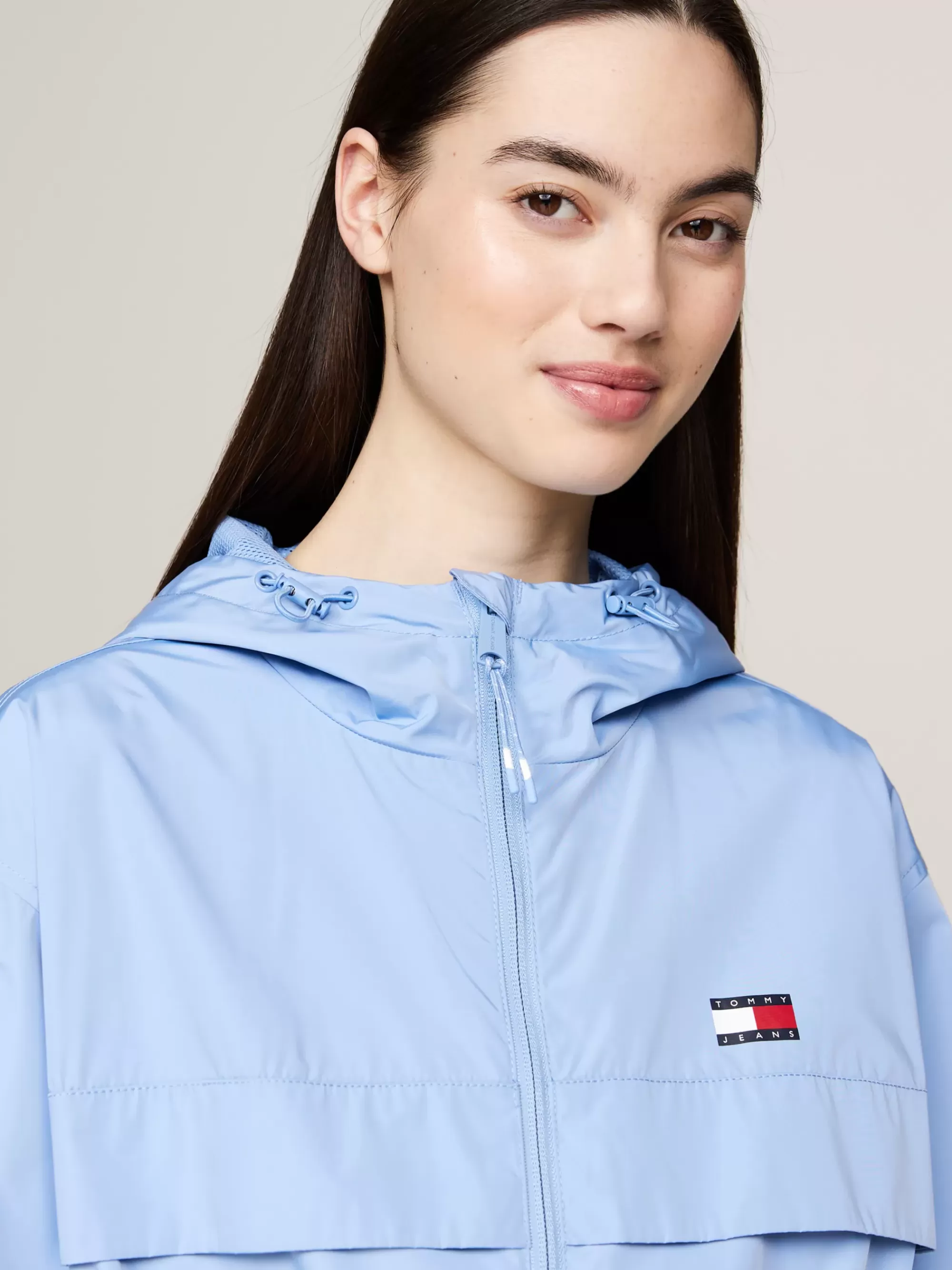 Curve Mode & Inclusieve Maten | Jassen & Jacks*Tommy Hilfiger Getailleerde Chicago Windbreaker Met Capuchon WESTSIDE BLUE