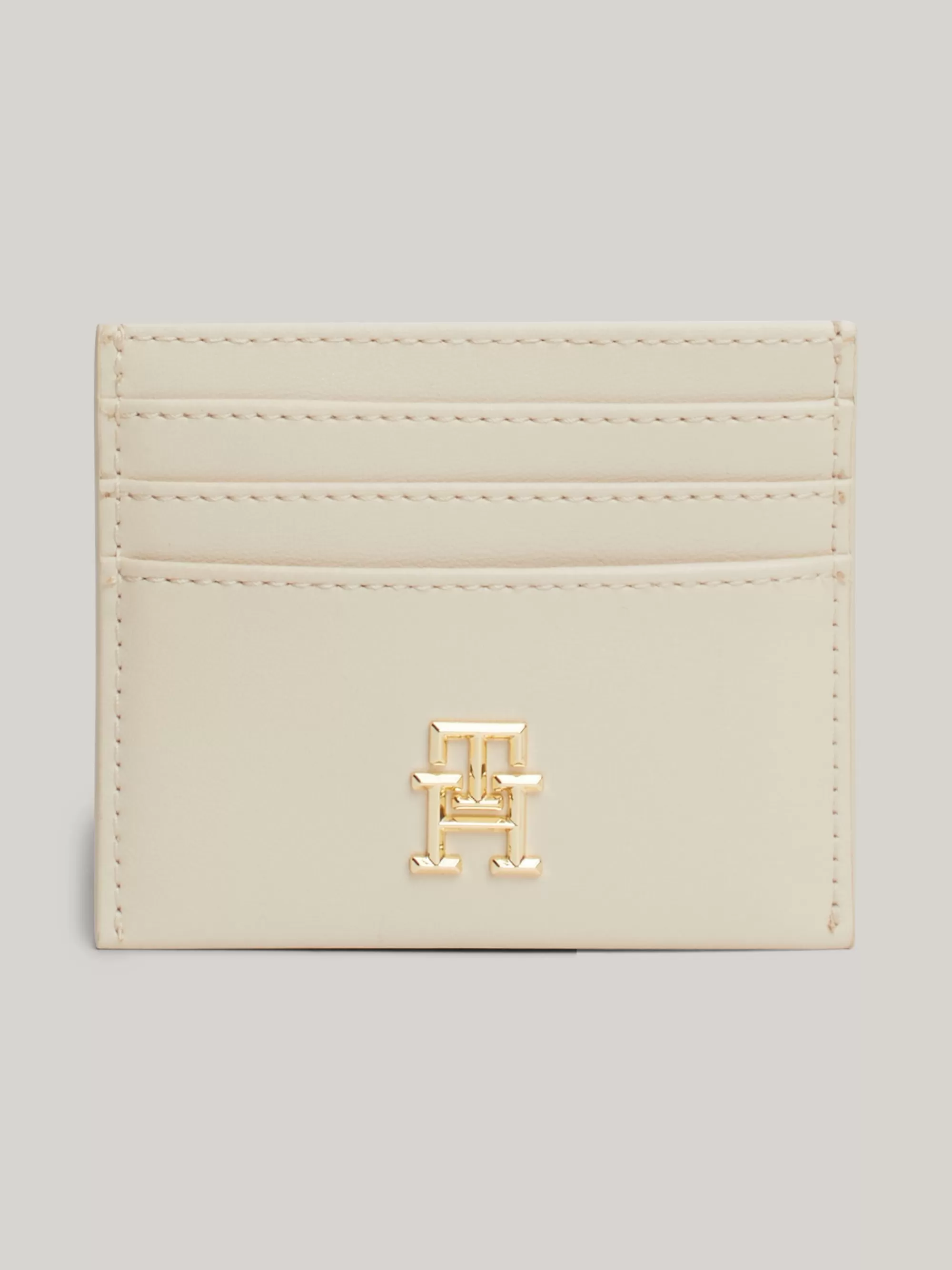 Portemonnees & Sleutelhangers*Tommy Hilfiger Getextureerde Creditcardhouder CLASSIC BEIGE