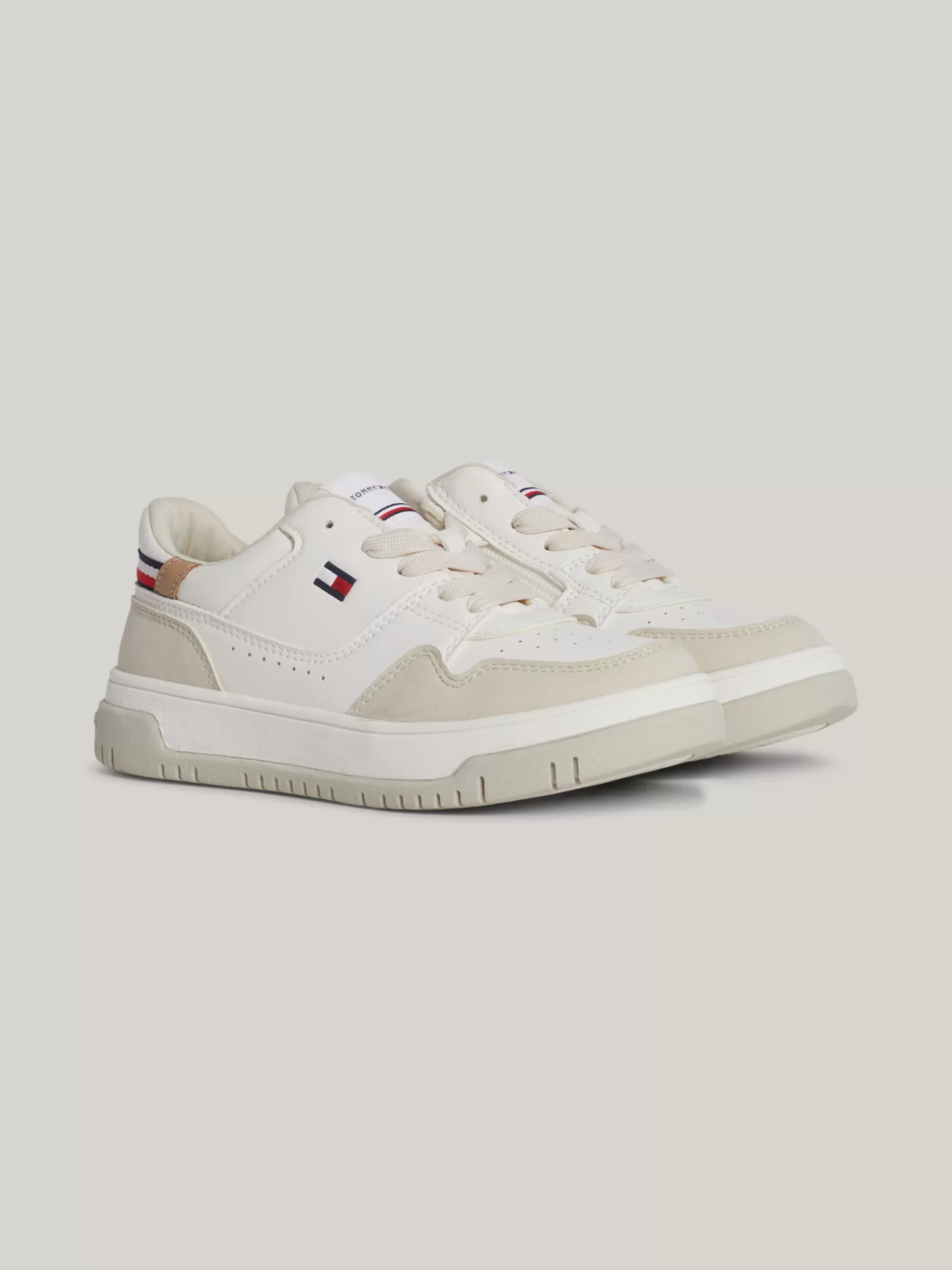 Schoenen & Accessoires*Tommy Hilfiger Getextureerde Sneaker Met Fijne Profielzool BEIGE/OFF WHITE