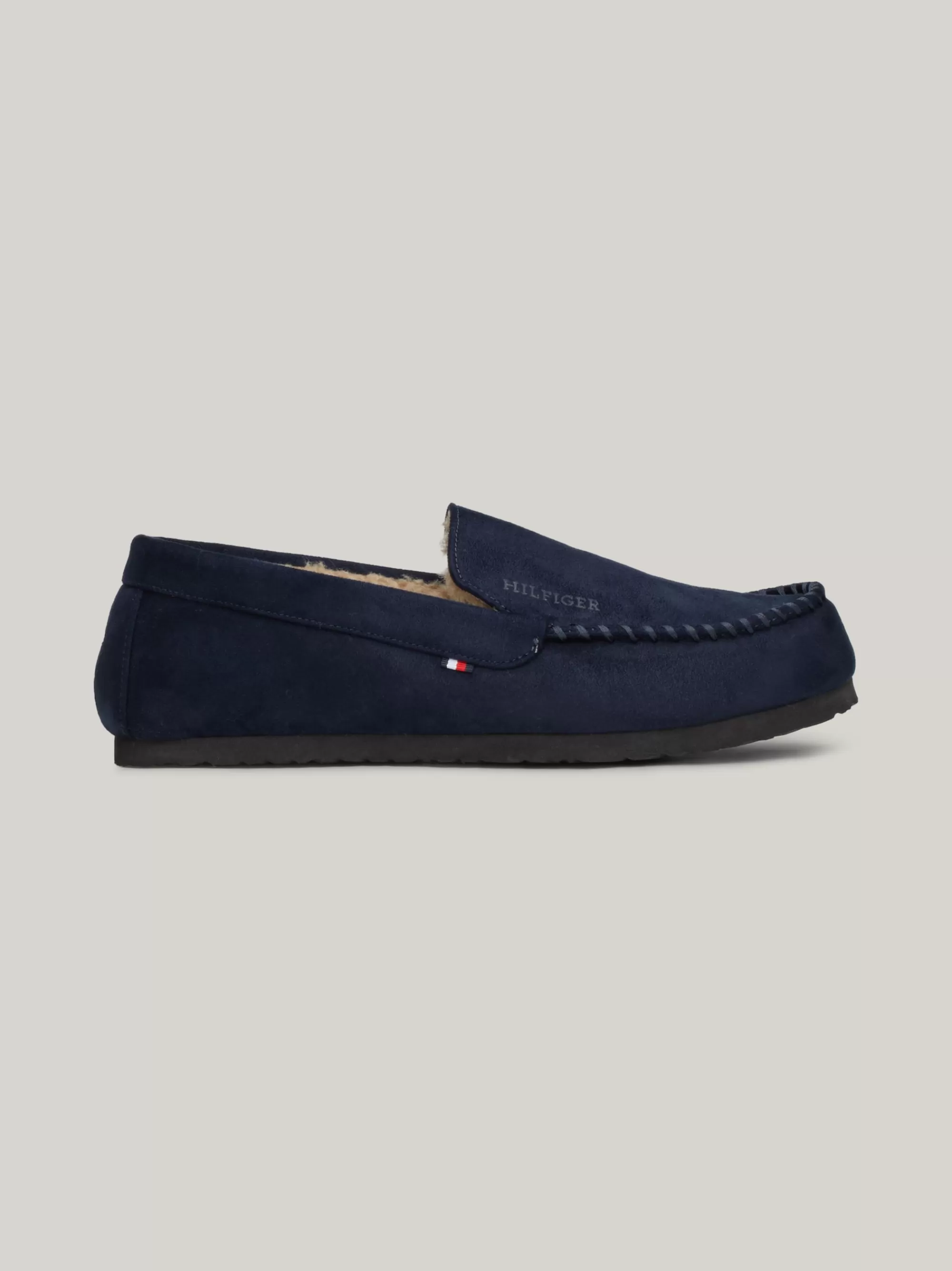 Instappers | Lage Schoenen*Tommy Hilfiger Gevoerde Pantoffel Met Reliëflogo DESERT SKY